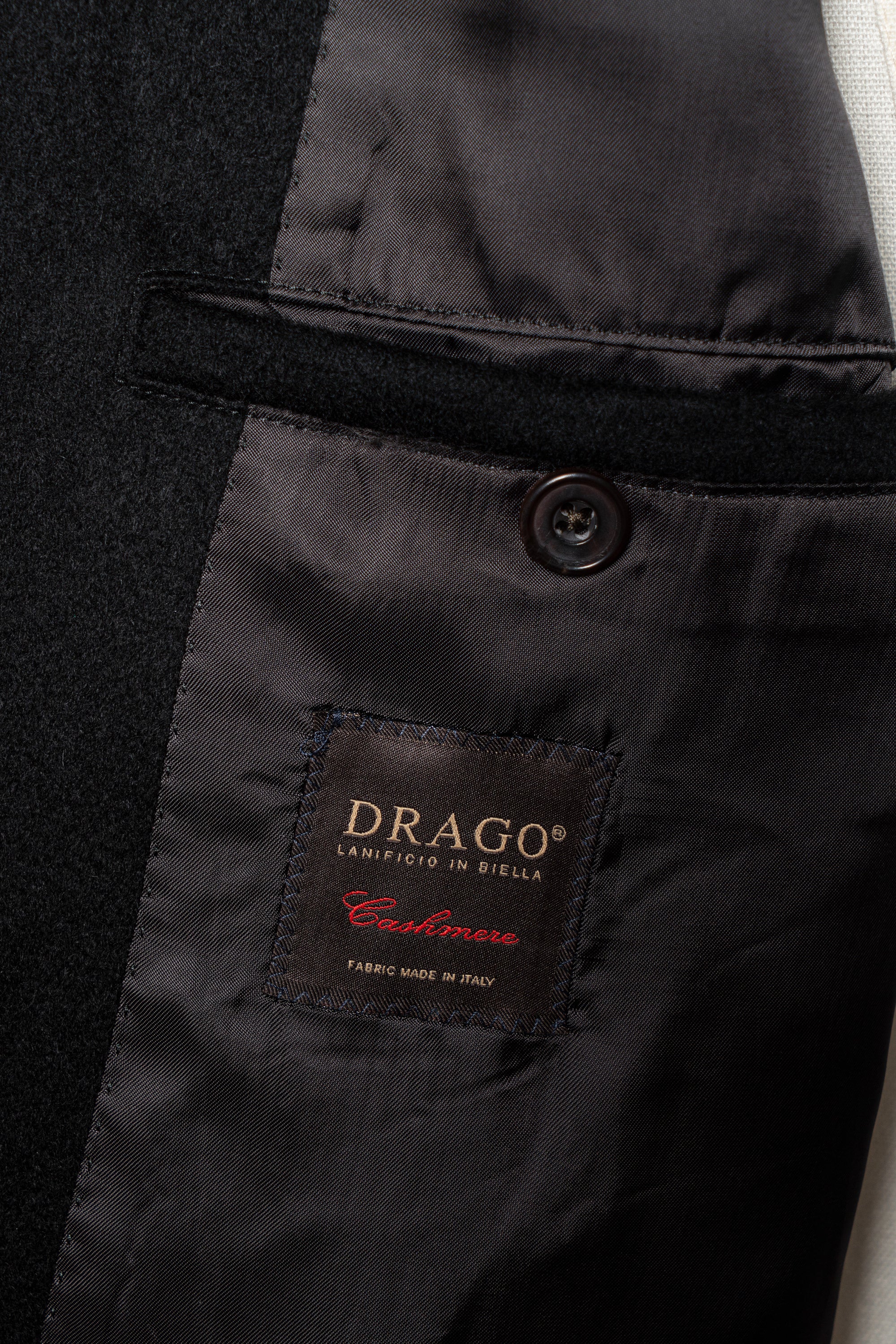 MTO Black Cashmere Balmacaan Coat #438