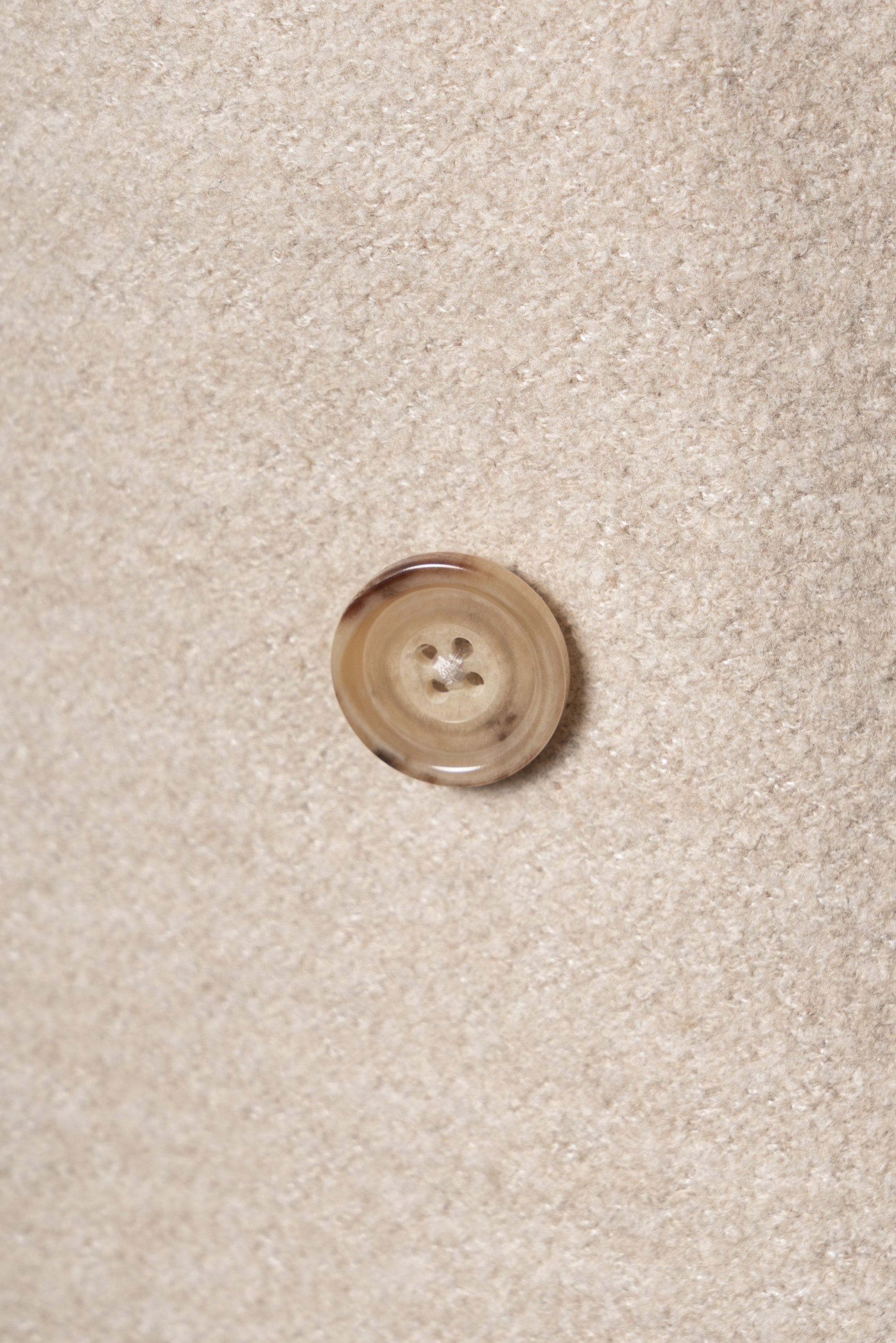 MTO Beige Wool Silk Polo Coat #664