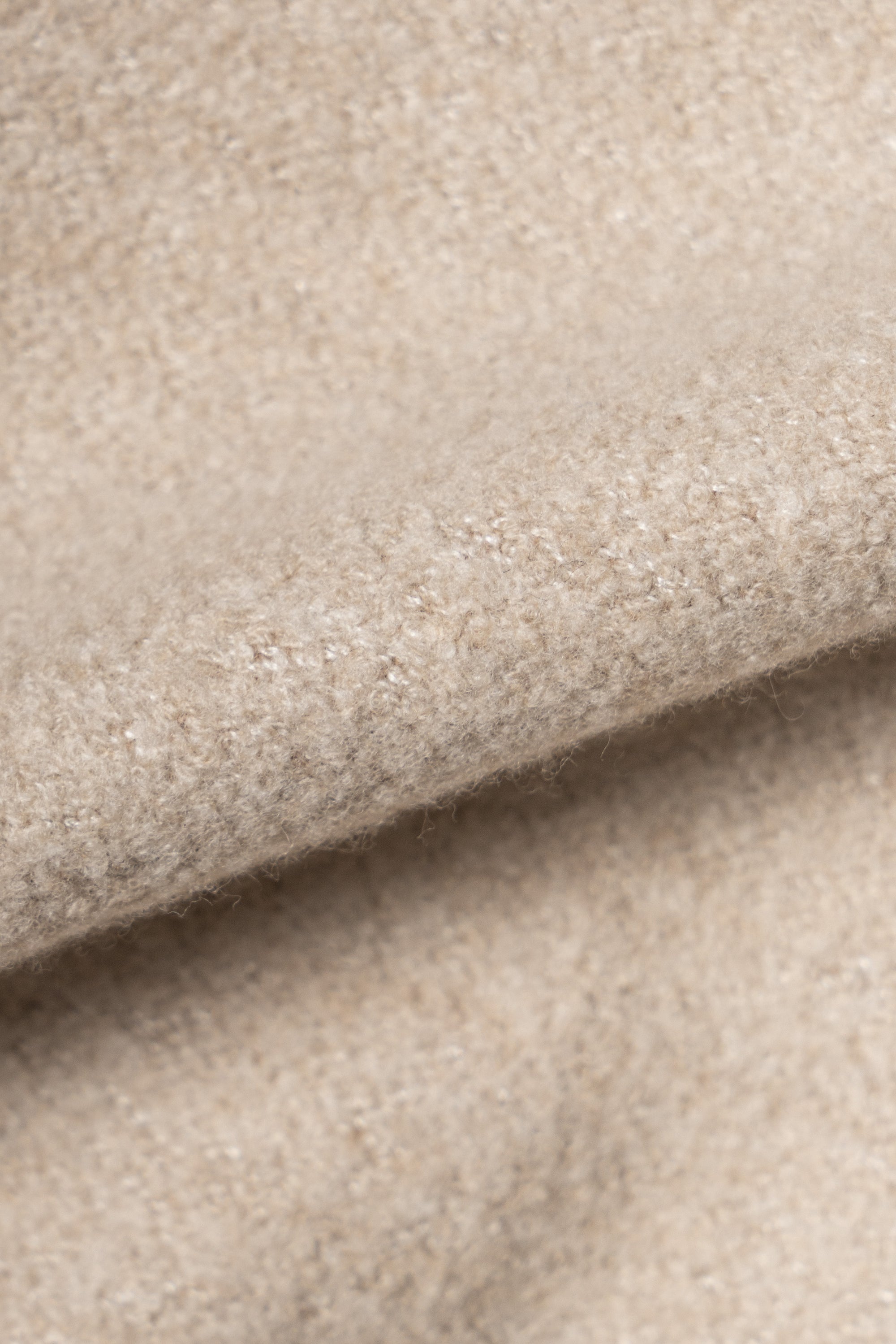 MTO Beige Wool Silk Polo Coat #664