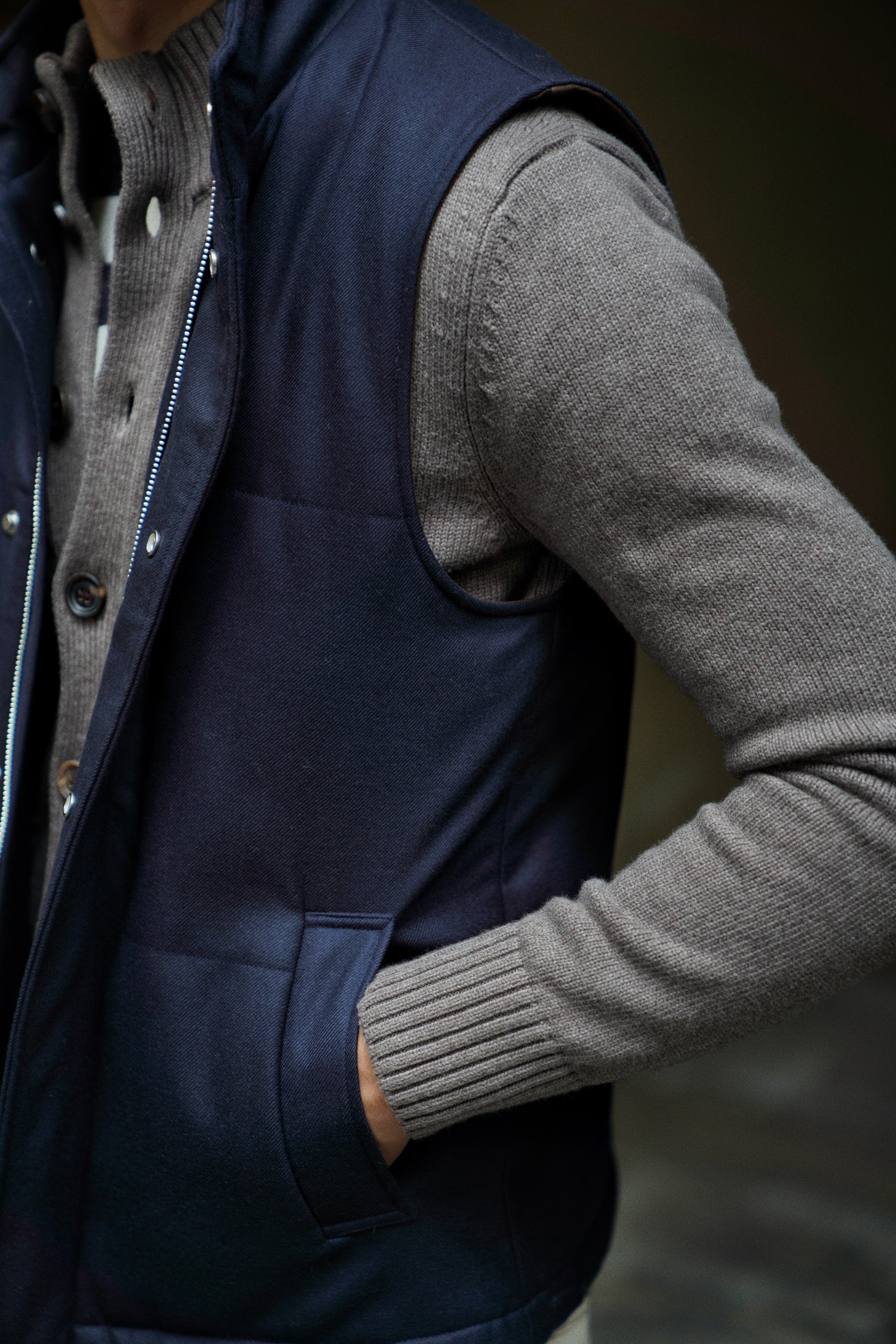 MTO Navy Twill Gilet #441