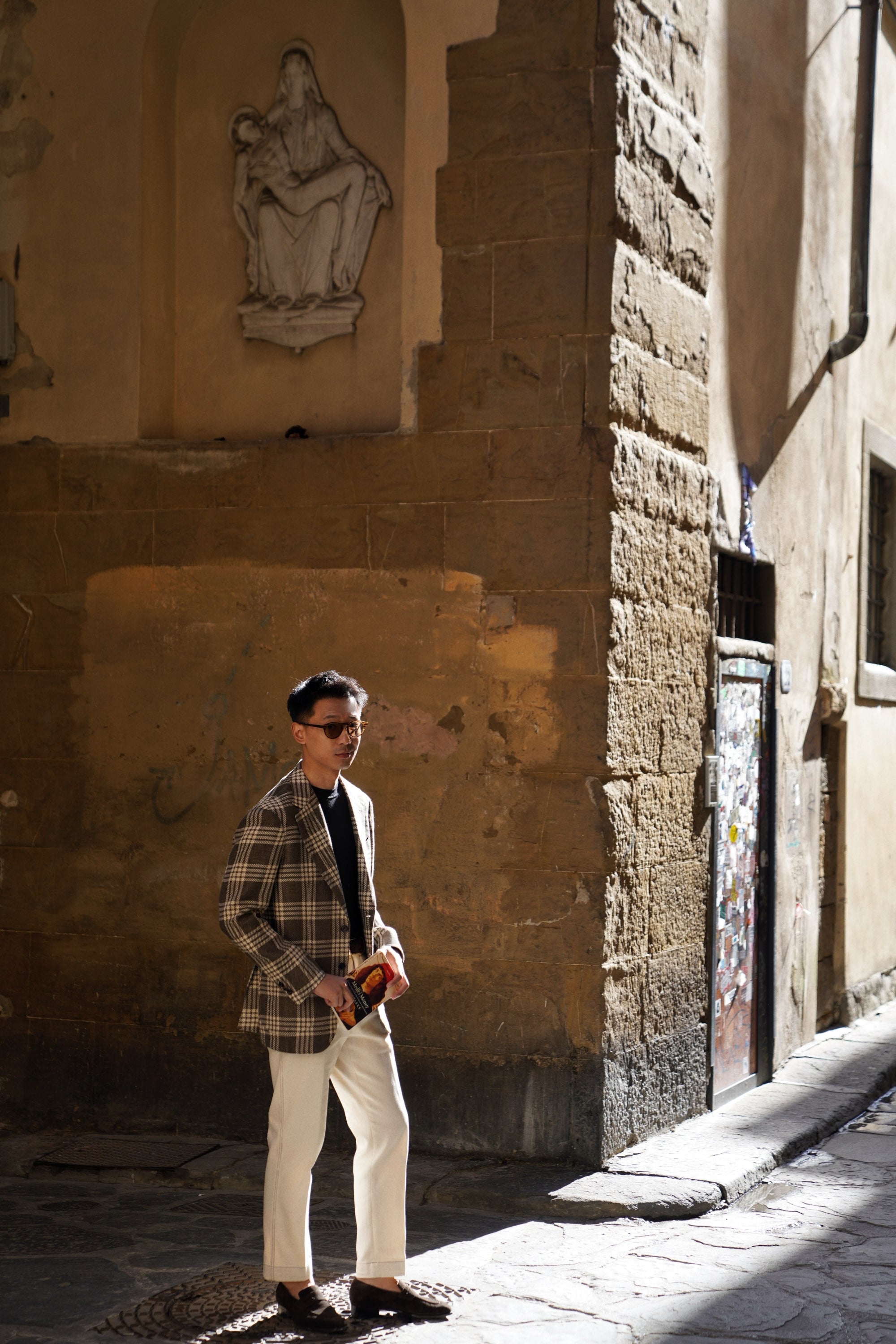 MTO Khaki Plaid Linen Cotton Jacket