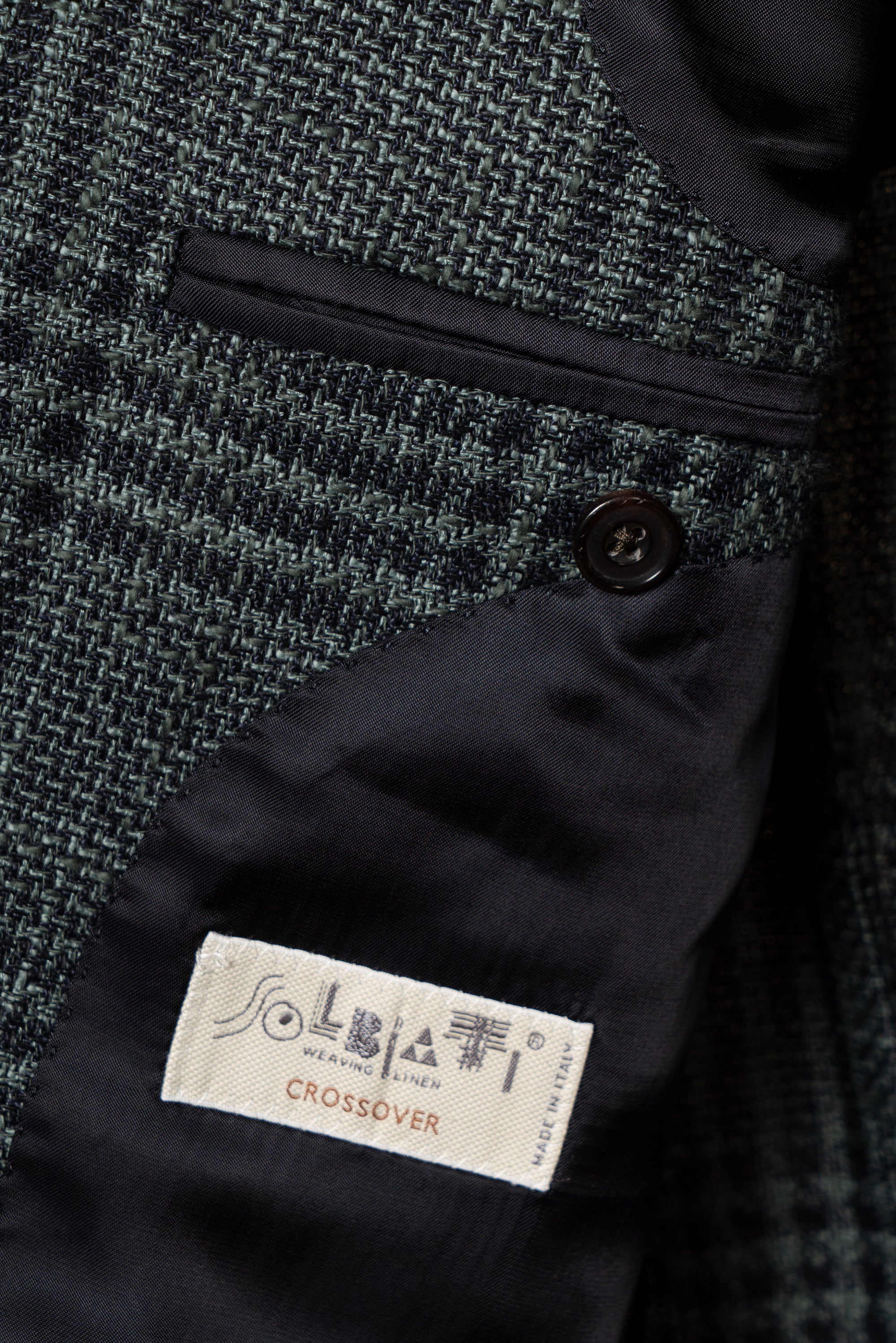 MTO Dark Green Plaid Linen Cotton Jacket