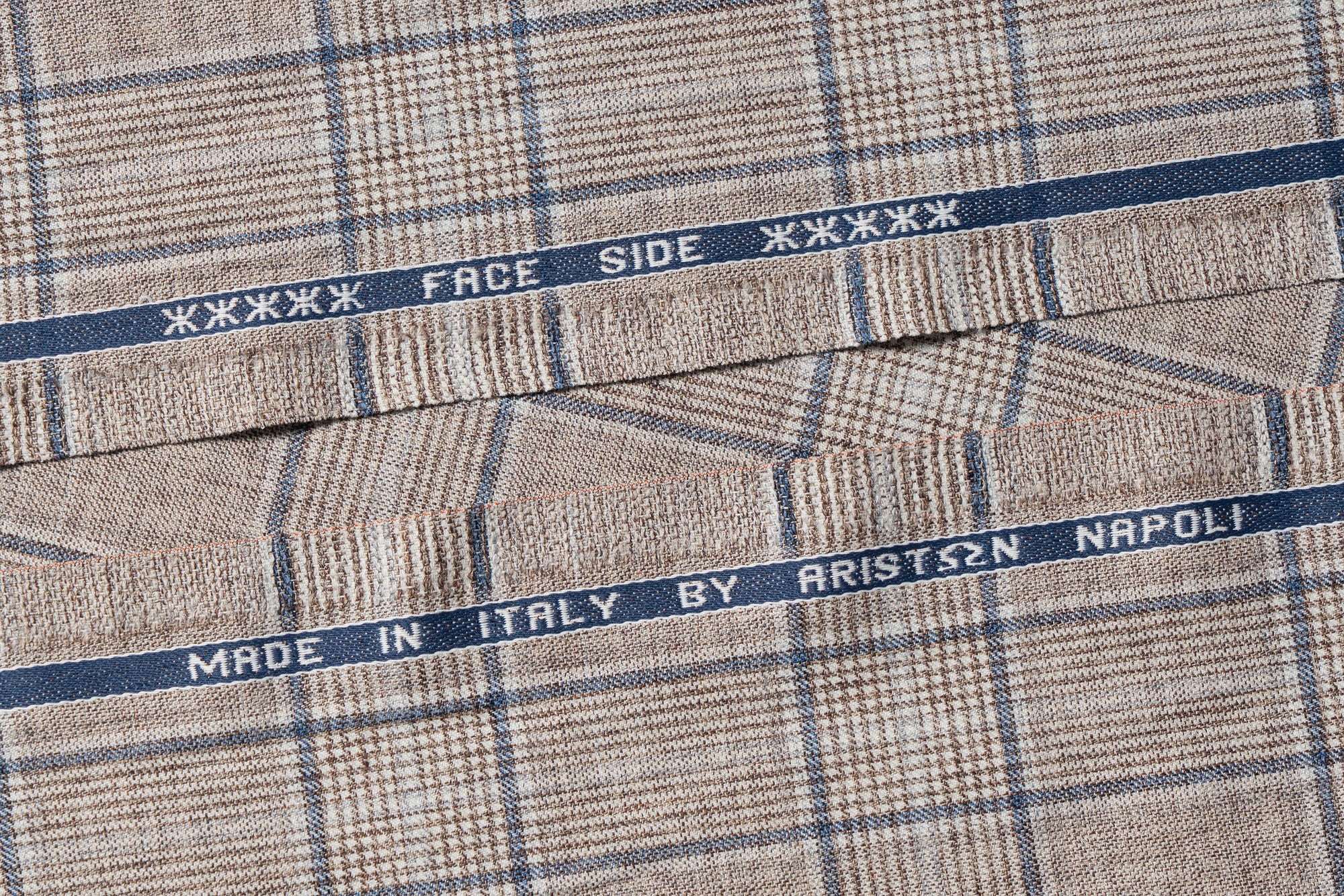 MTO Light Brown Glen Check Silk Cotton Wool Jacket #669