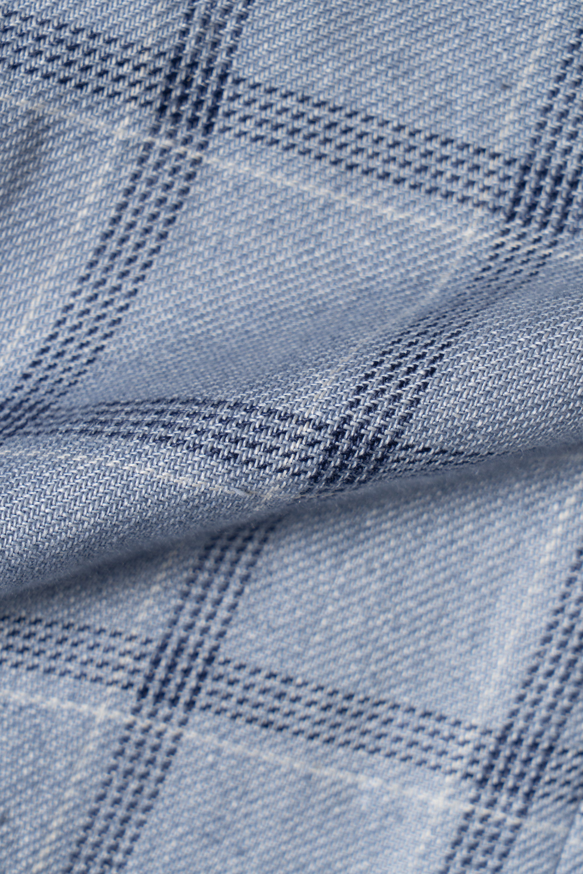 MTO Pale Blue Windowpane Linen Jacket