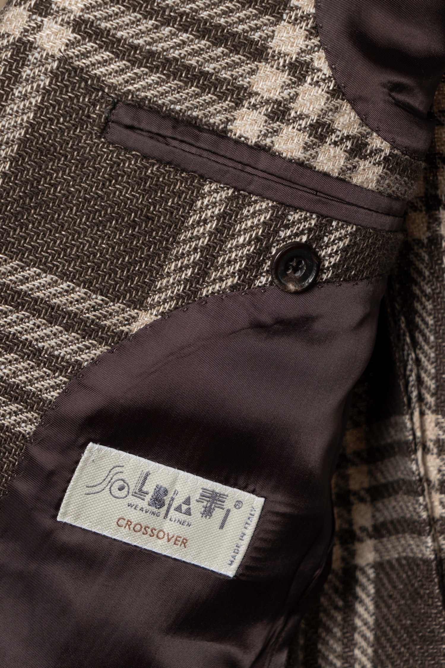 MTO Khaki Plaid Linen Cotton Jacket