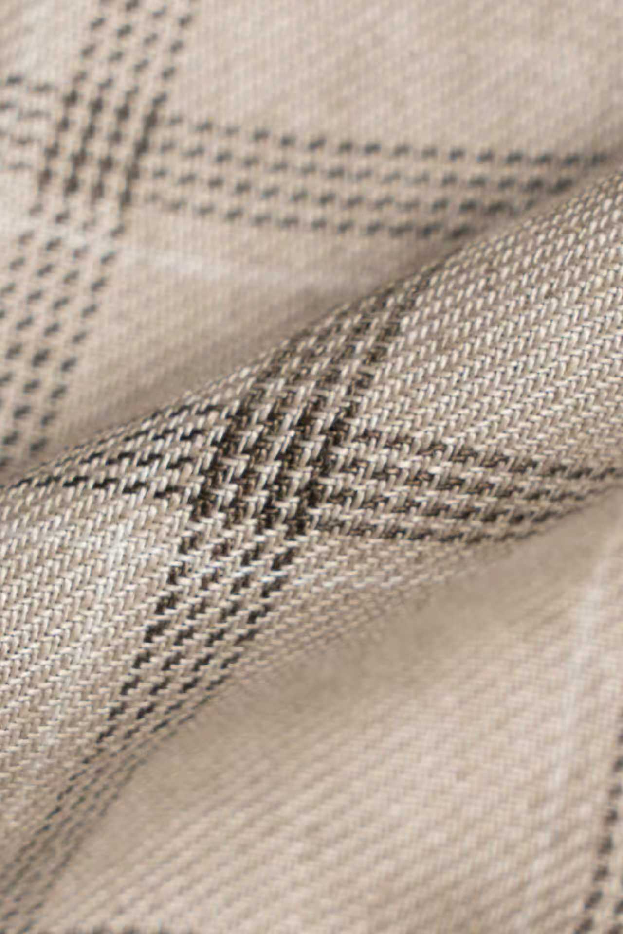 MTO Khaki Windowpane Linen Jacket