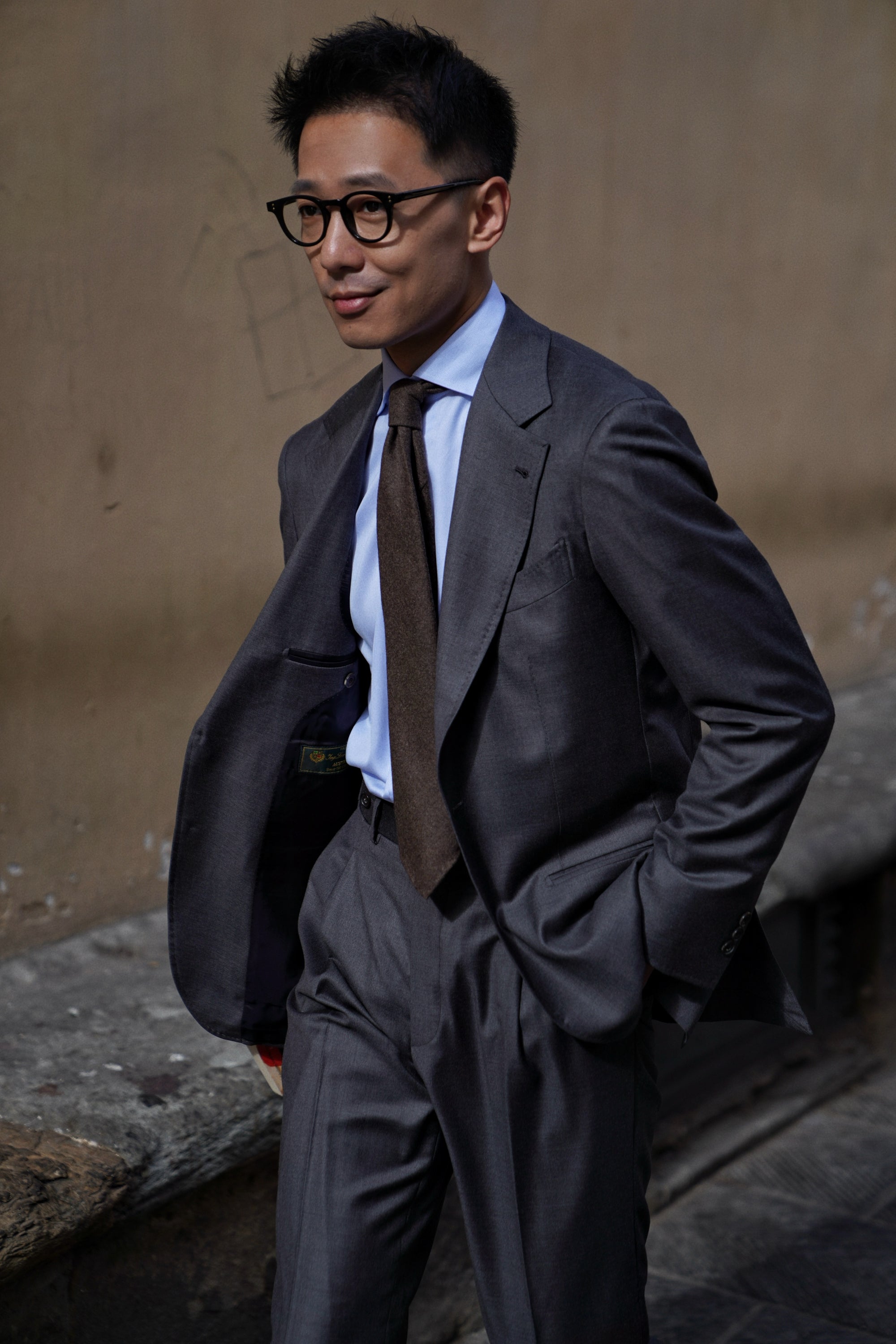 MTO Mid Grey 150s Wool Suit