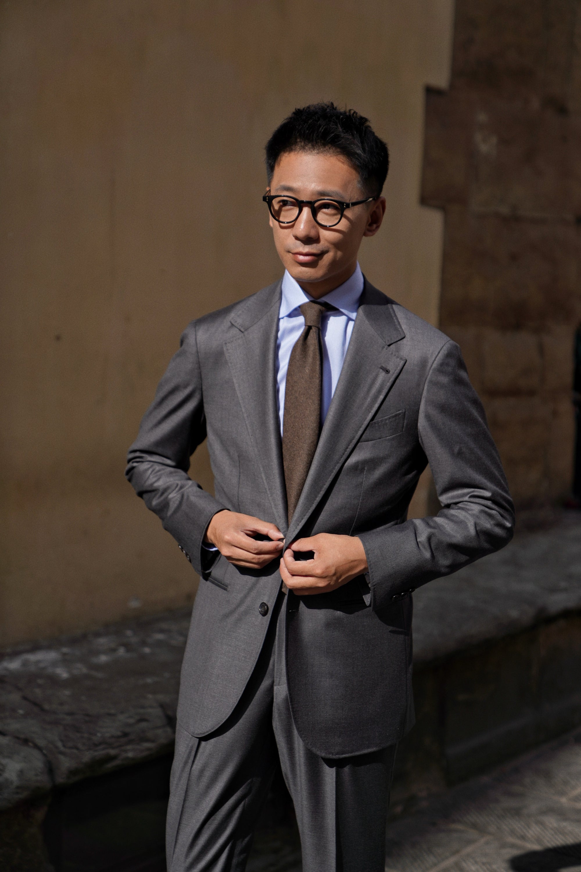 MTO Mid Grey 150s Wool Suit