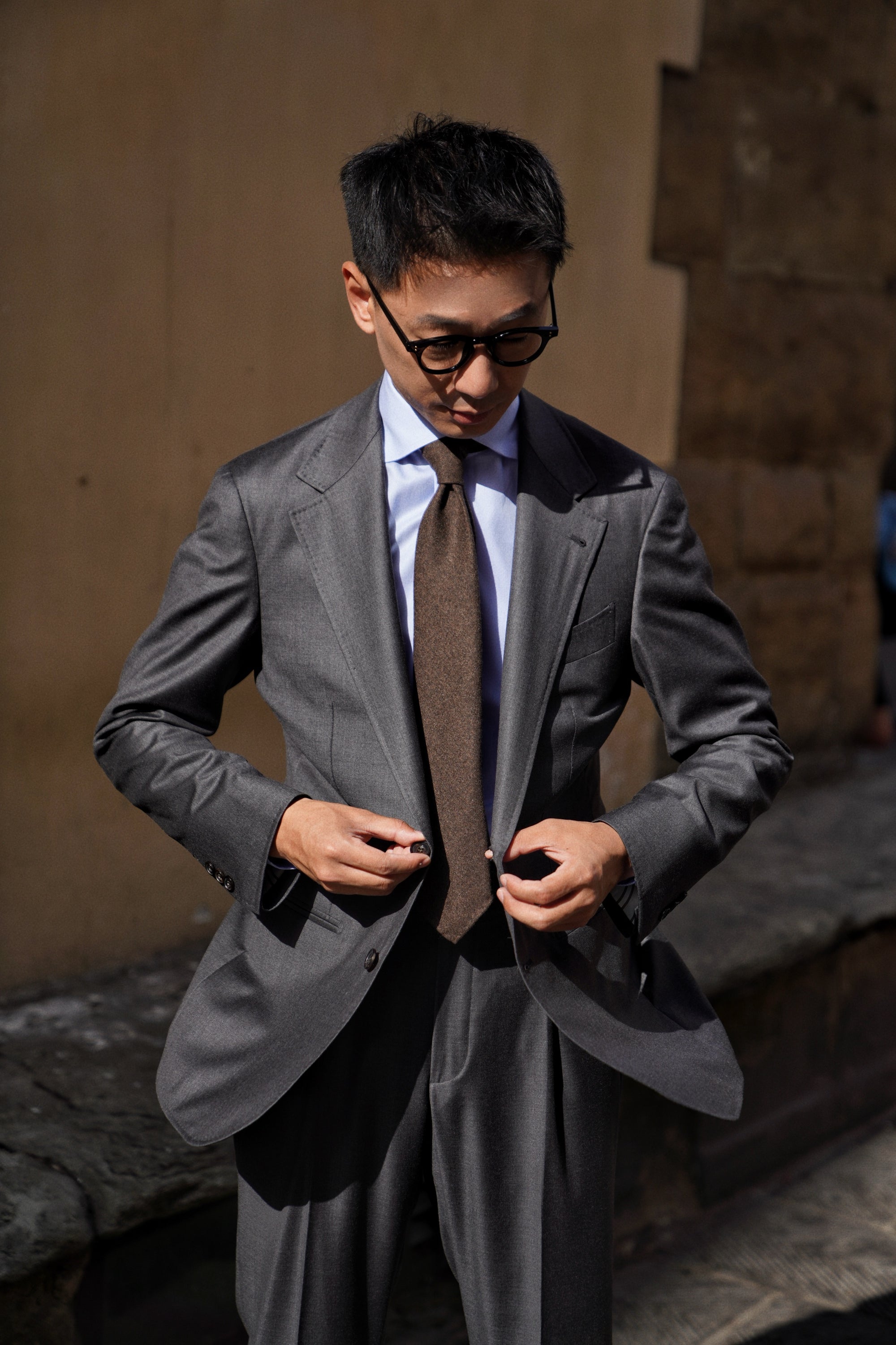 MTO Mid Grey 150s Wool Suit