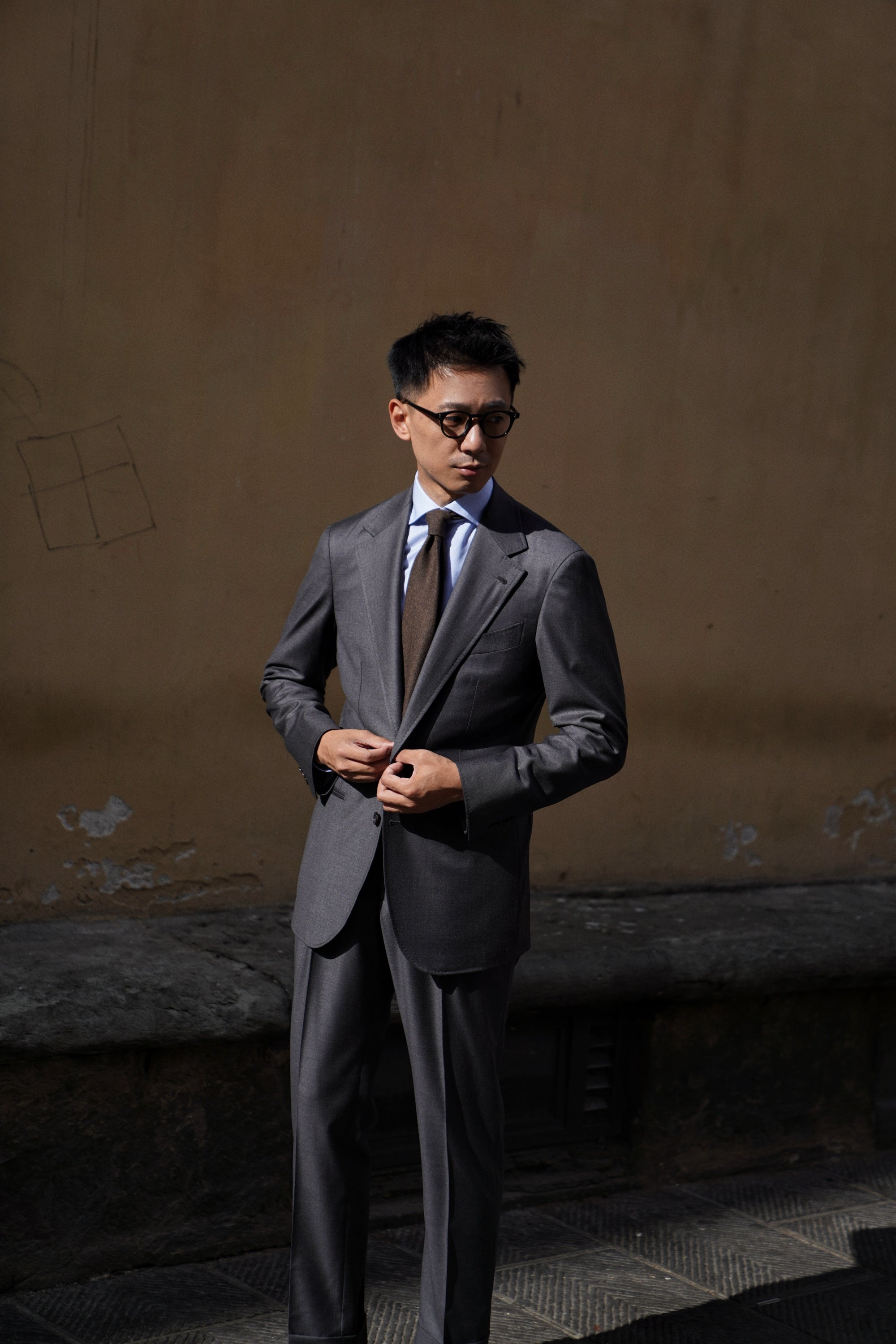 MTO Mid Grey 150s Wool Suit