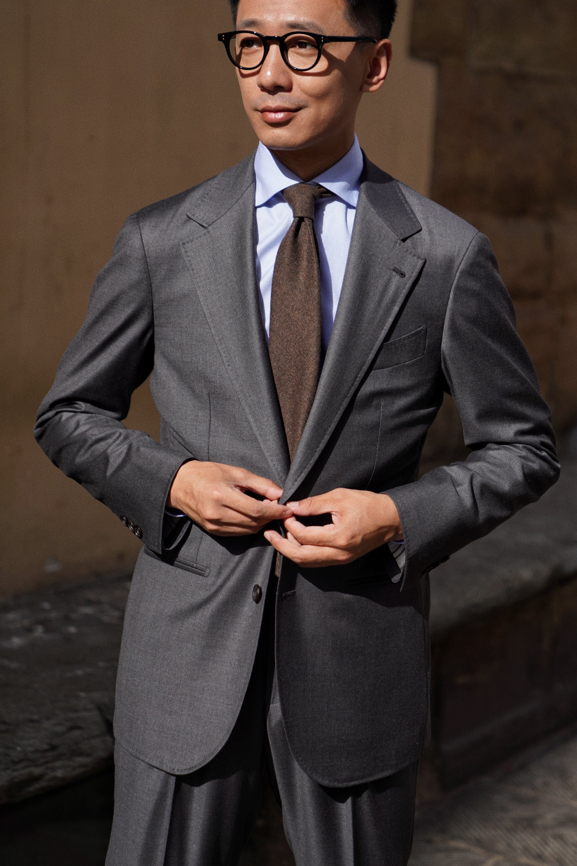 MTO Mid Grey 150s Wool Suit
