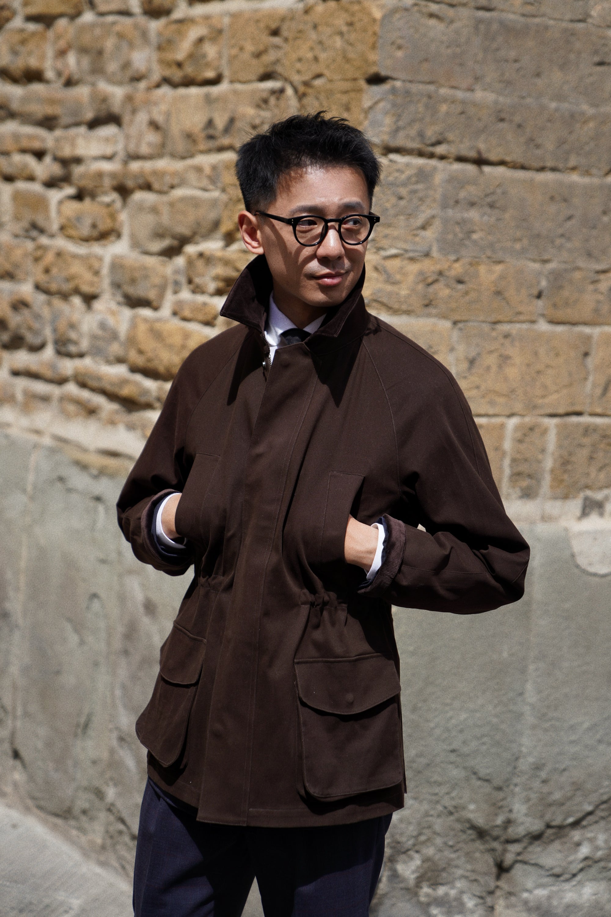 Brown Cotton English Hunting Jacket #170