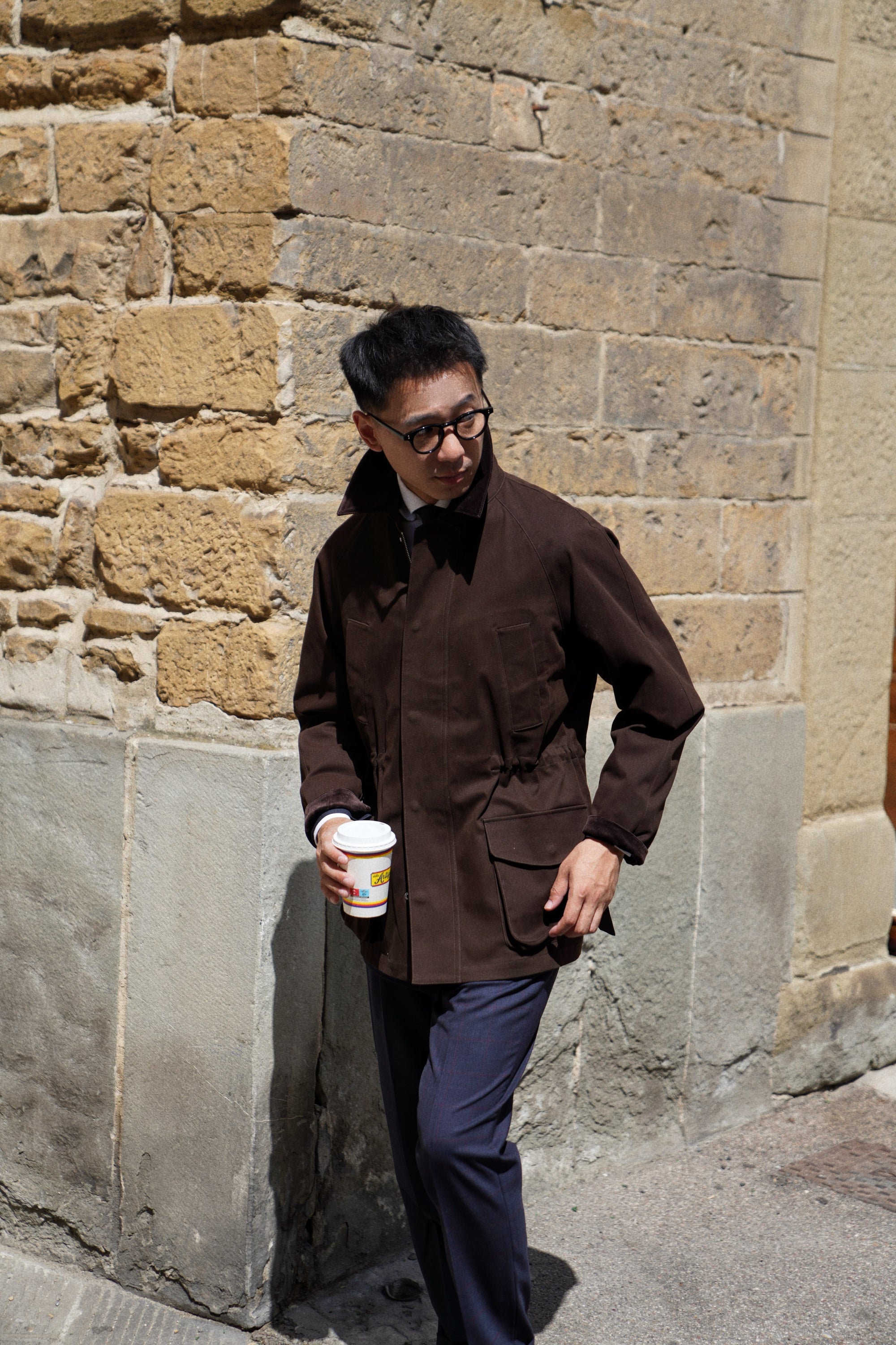 Brown Cotton English Hunting Jacket #170