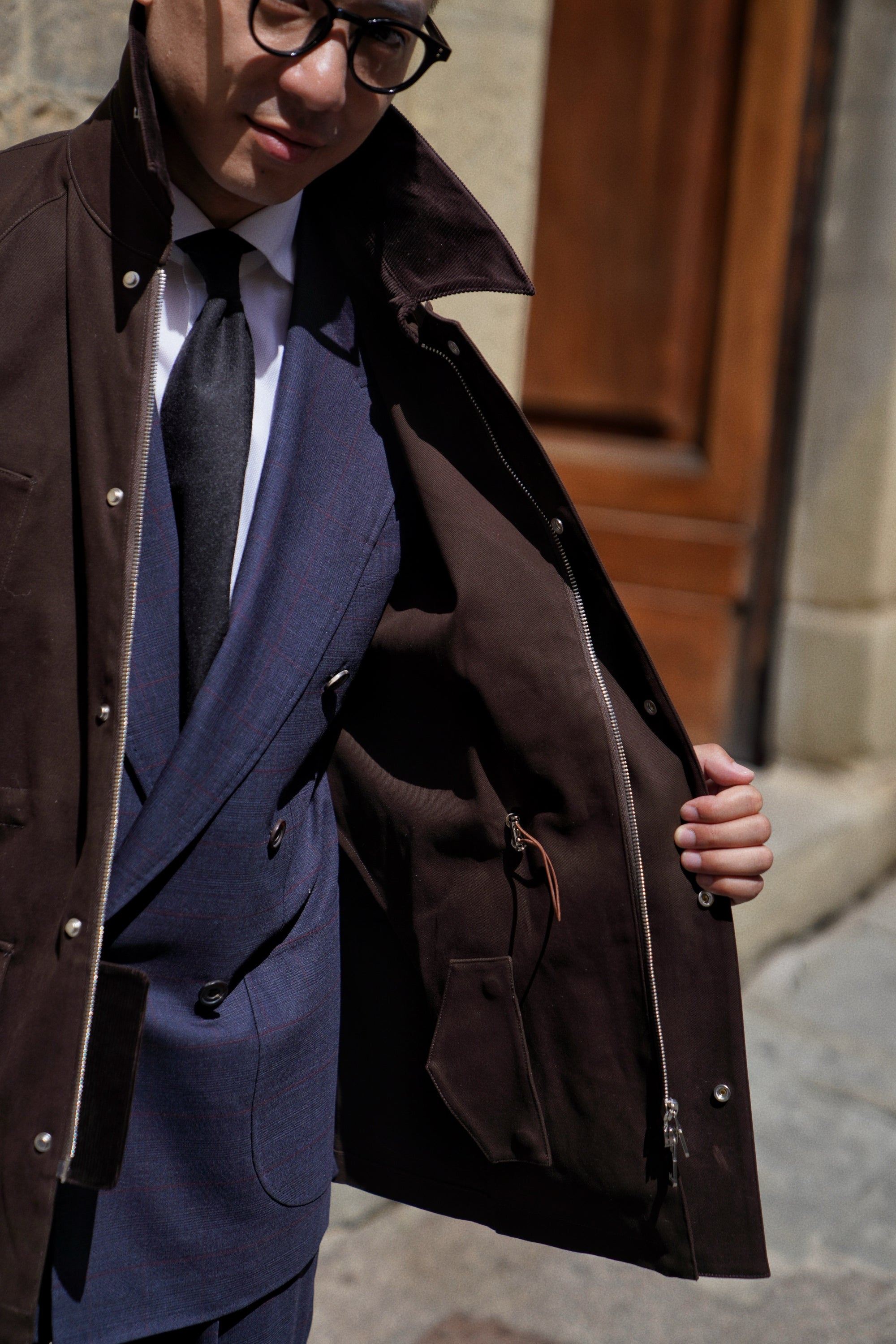 Brown Cotton English Hunting Jacket #170