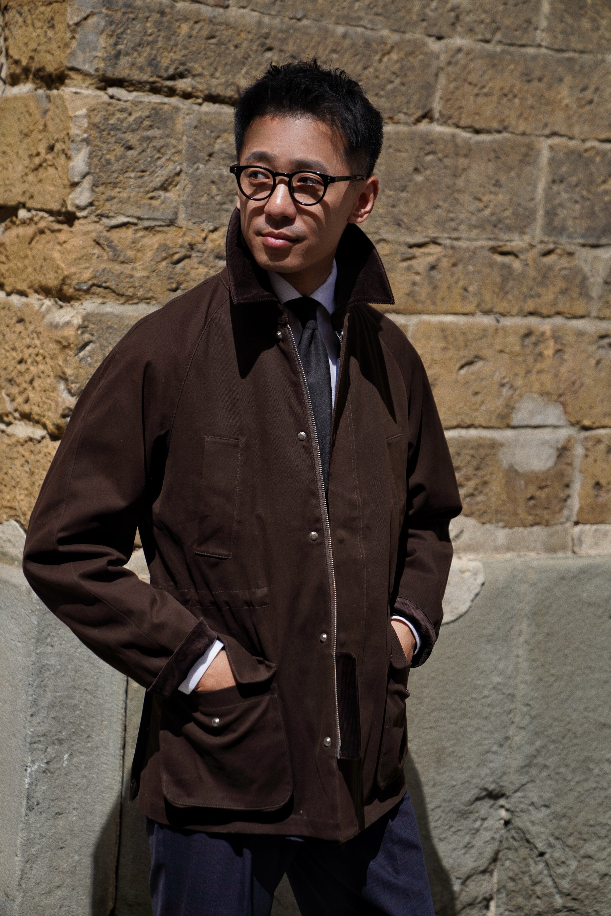 Brown Cotton English Hunting Jacket #170