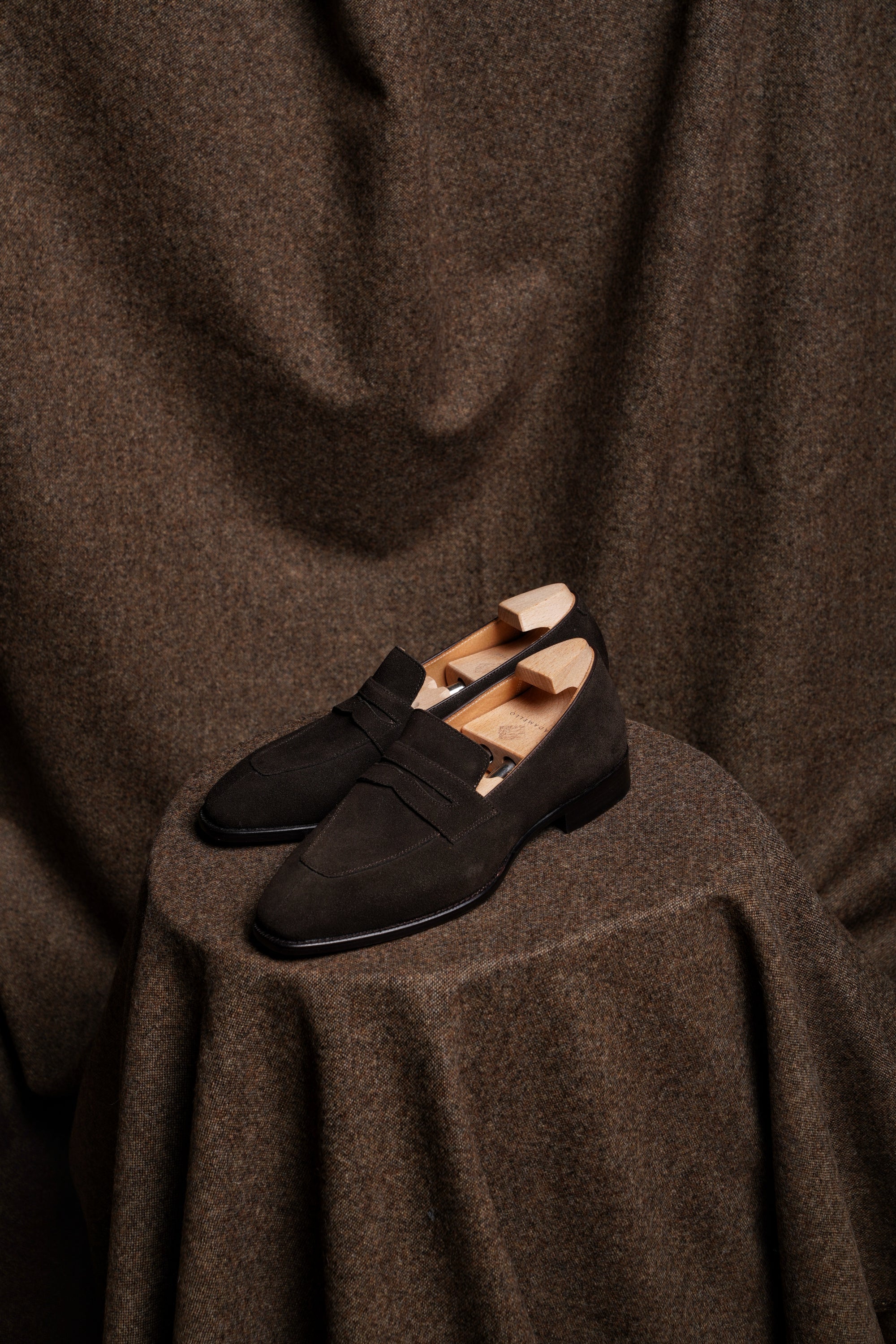 Adamello “Torino” Dark Brown Suede Penny Loafer