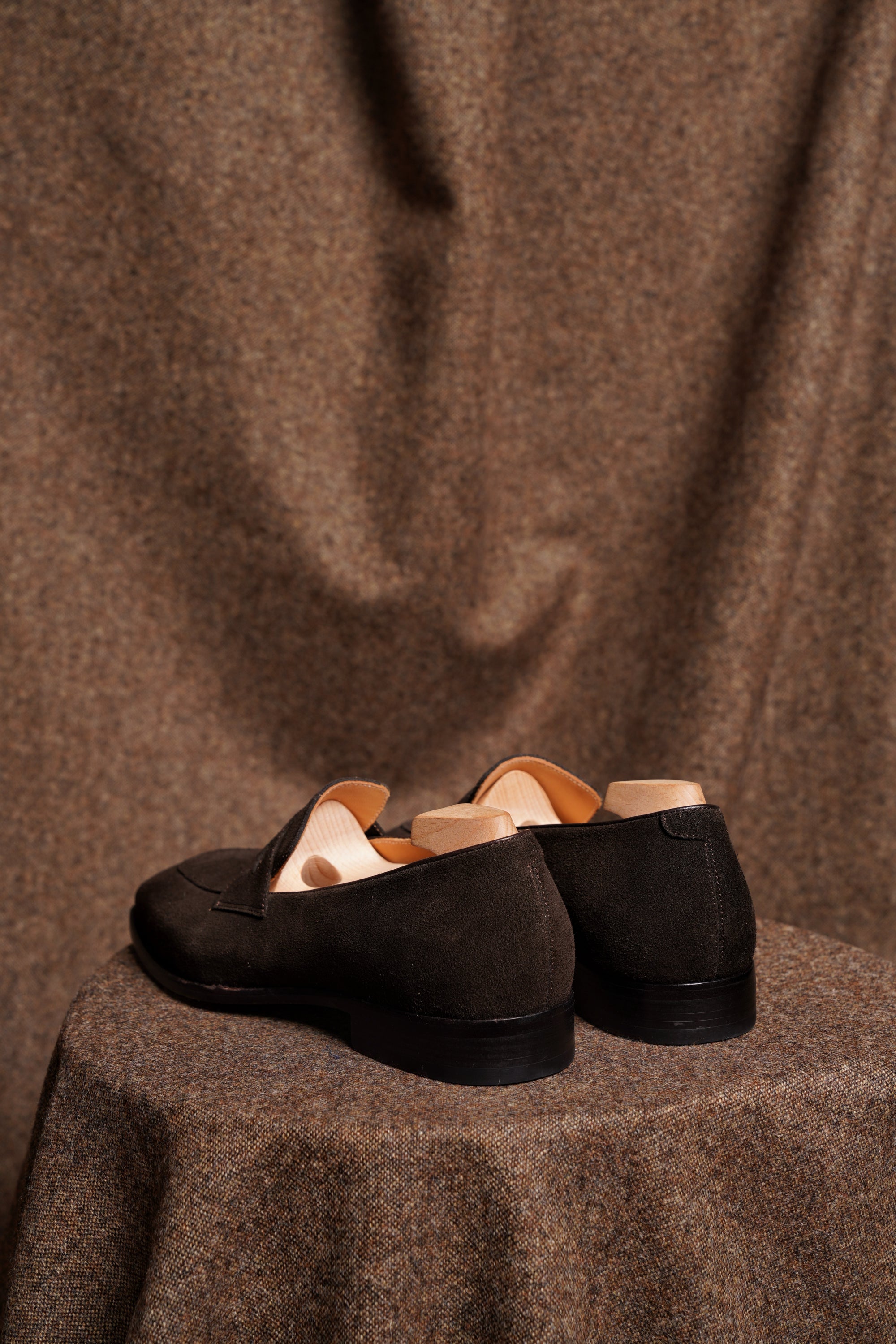 Adamello “Torino” Dark Brown Suede Penny Loafer
