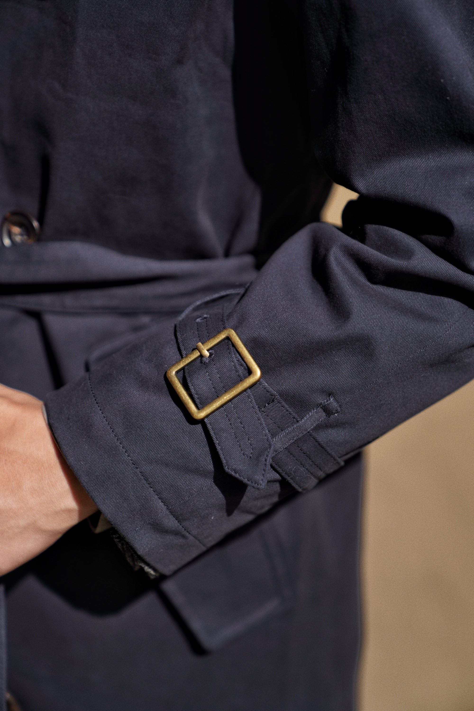 Navy Gabardine Trench Coat #158