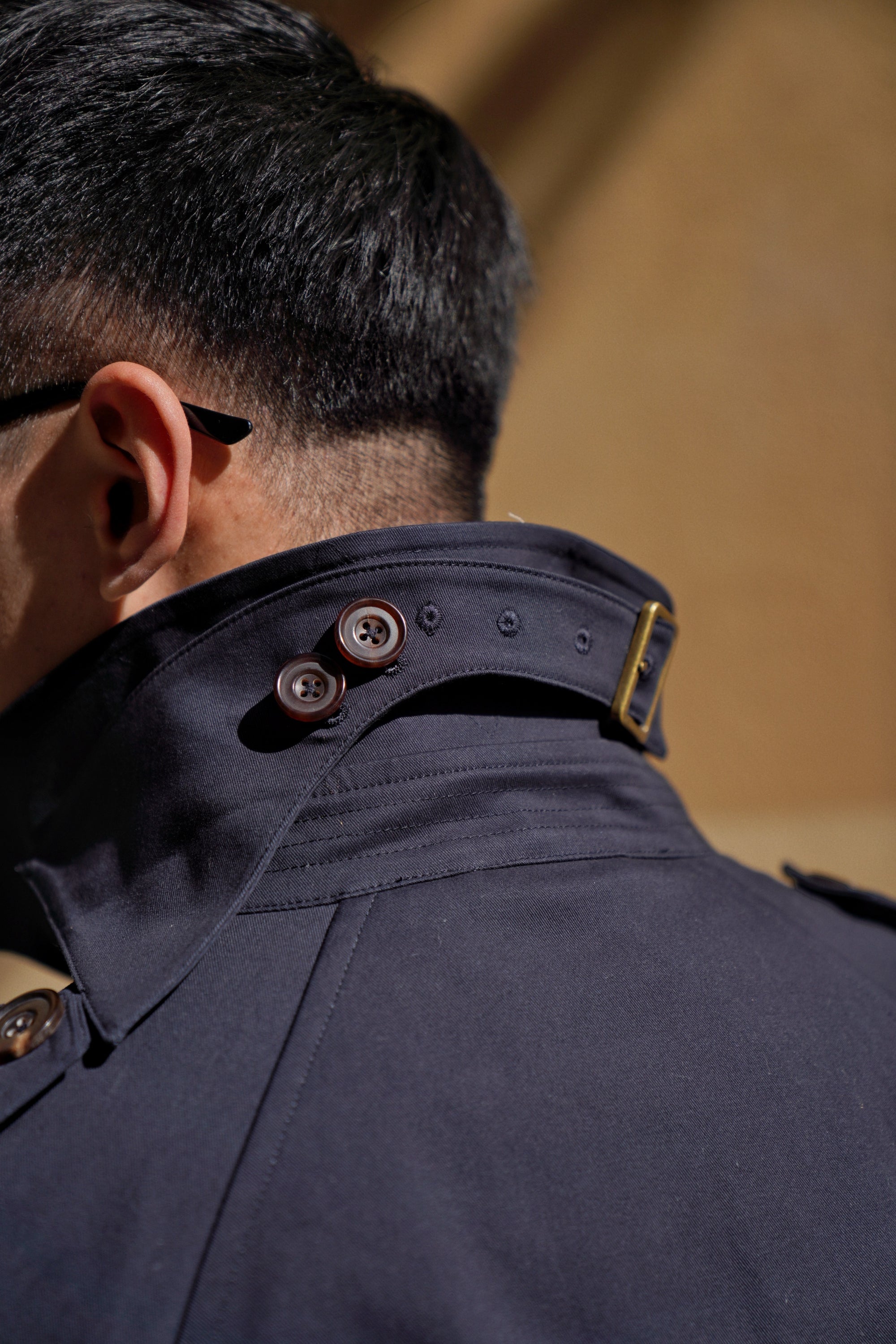 Navy Gabardine Trench Coat #158