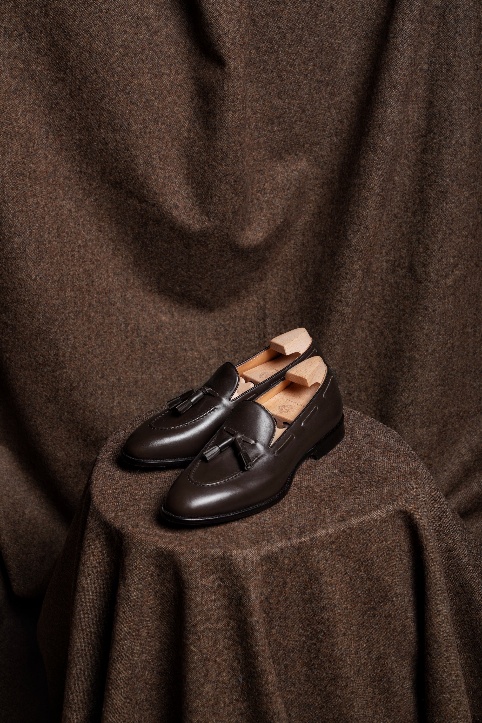 Adamello “Bellagio” Dark Brown Calf Tussel Loafer