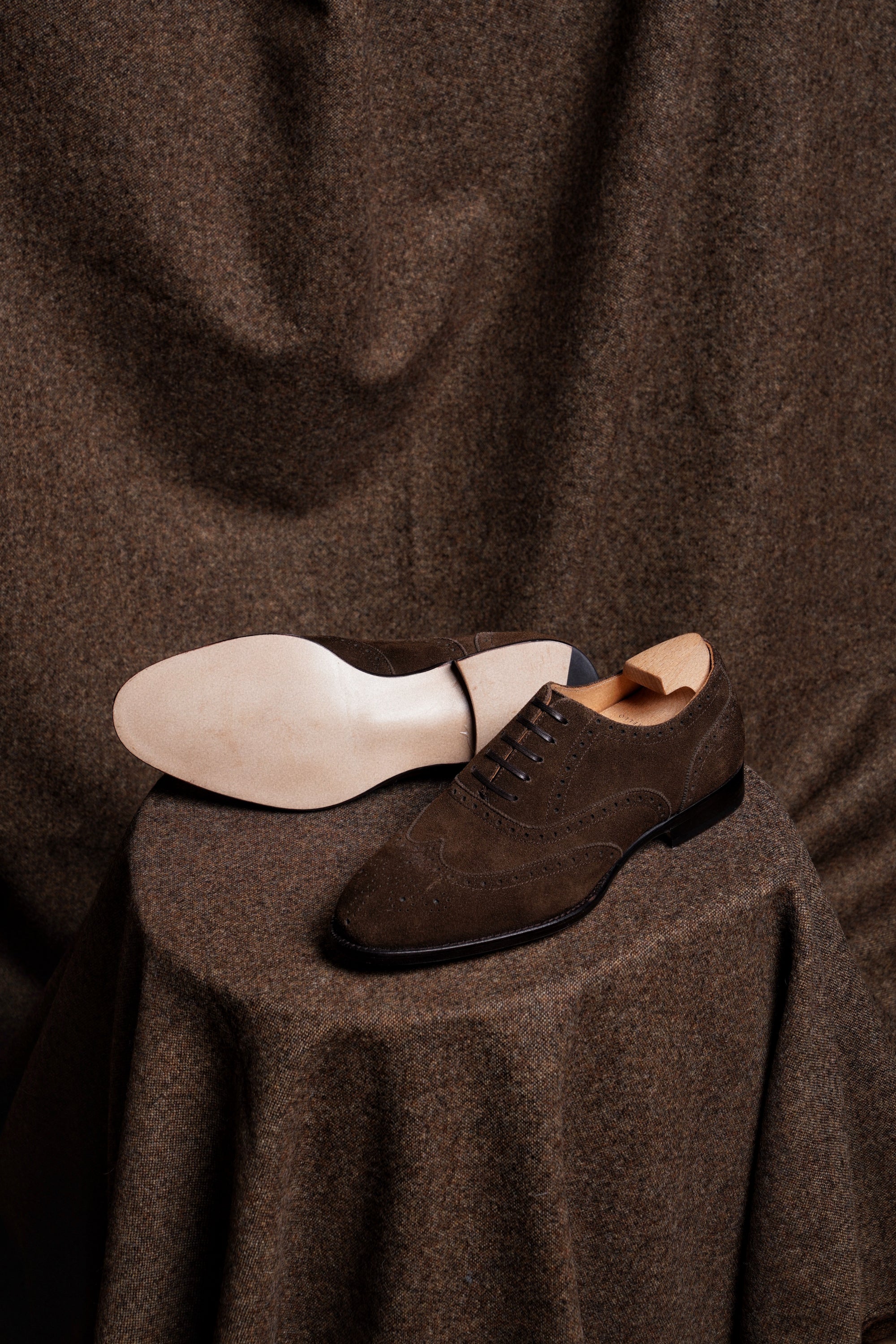 Adamello “Aosta” Brown Suede Brogue