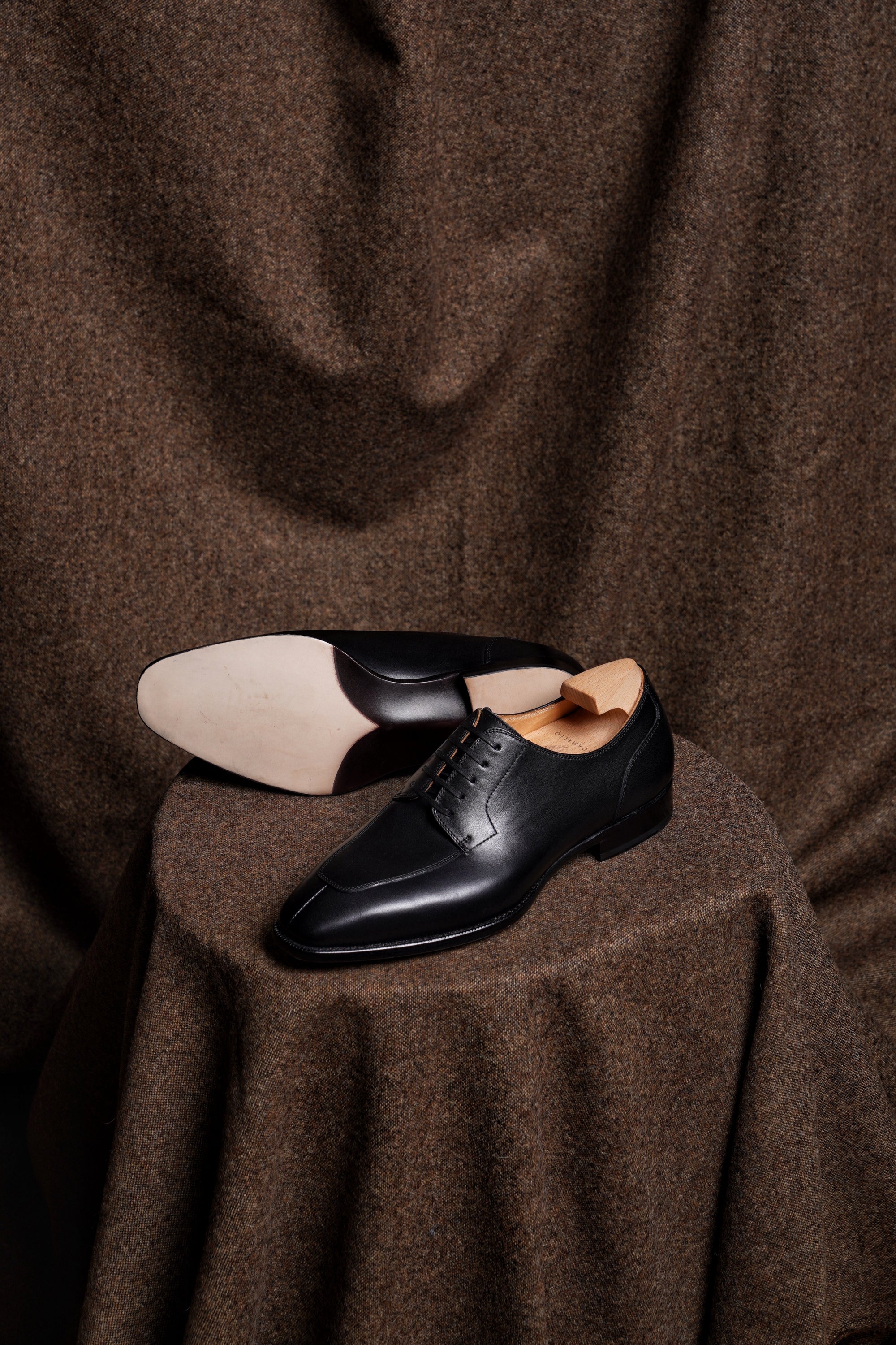 Adamello “Bologna” Black Calf Split-Toe Derby