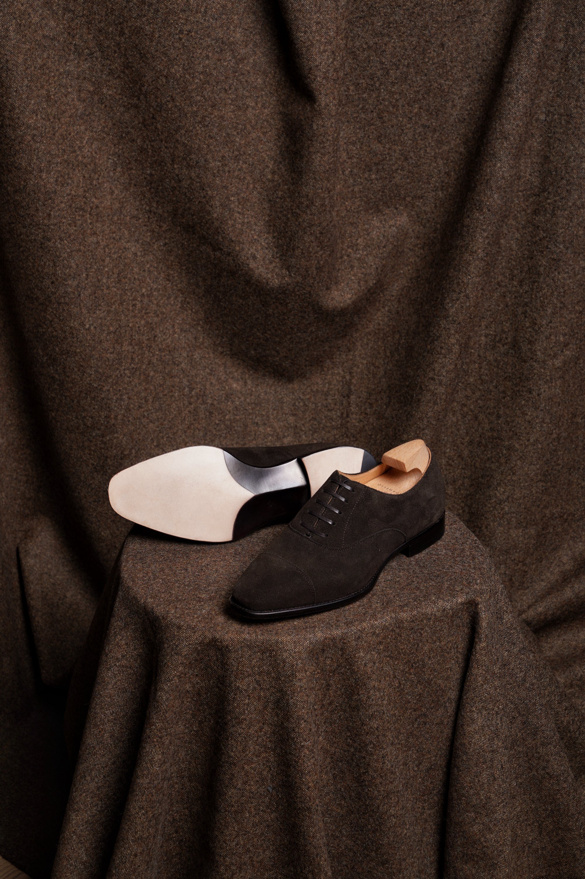 Adamello “Roma” Dark Brown Suede Calf Oxford
