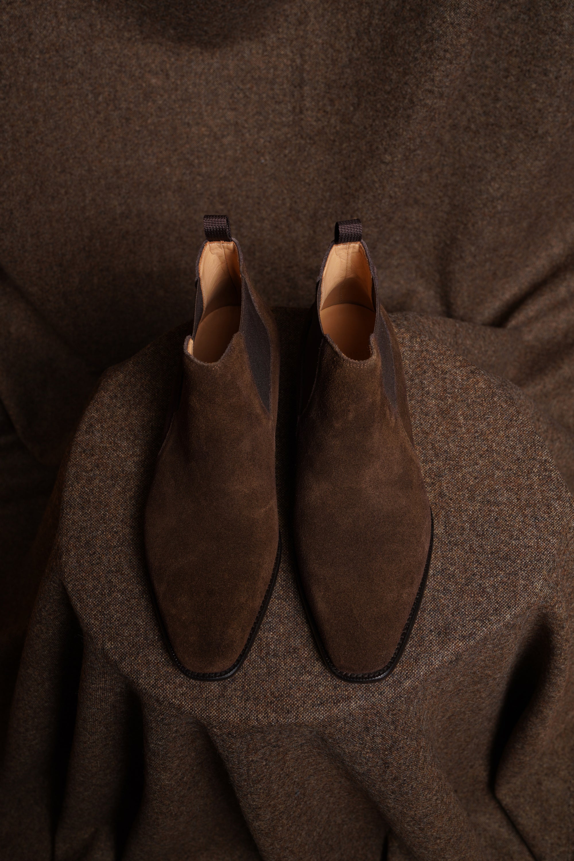 Adamello “Cortina” Dark Brown Suede Chelsea Boot