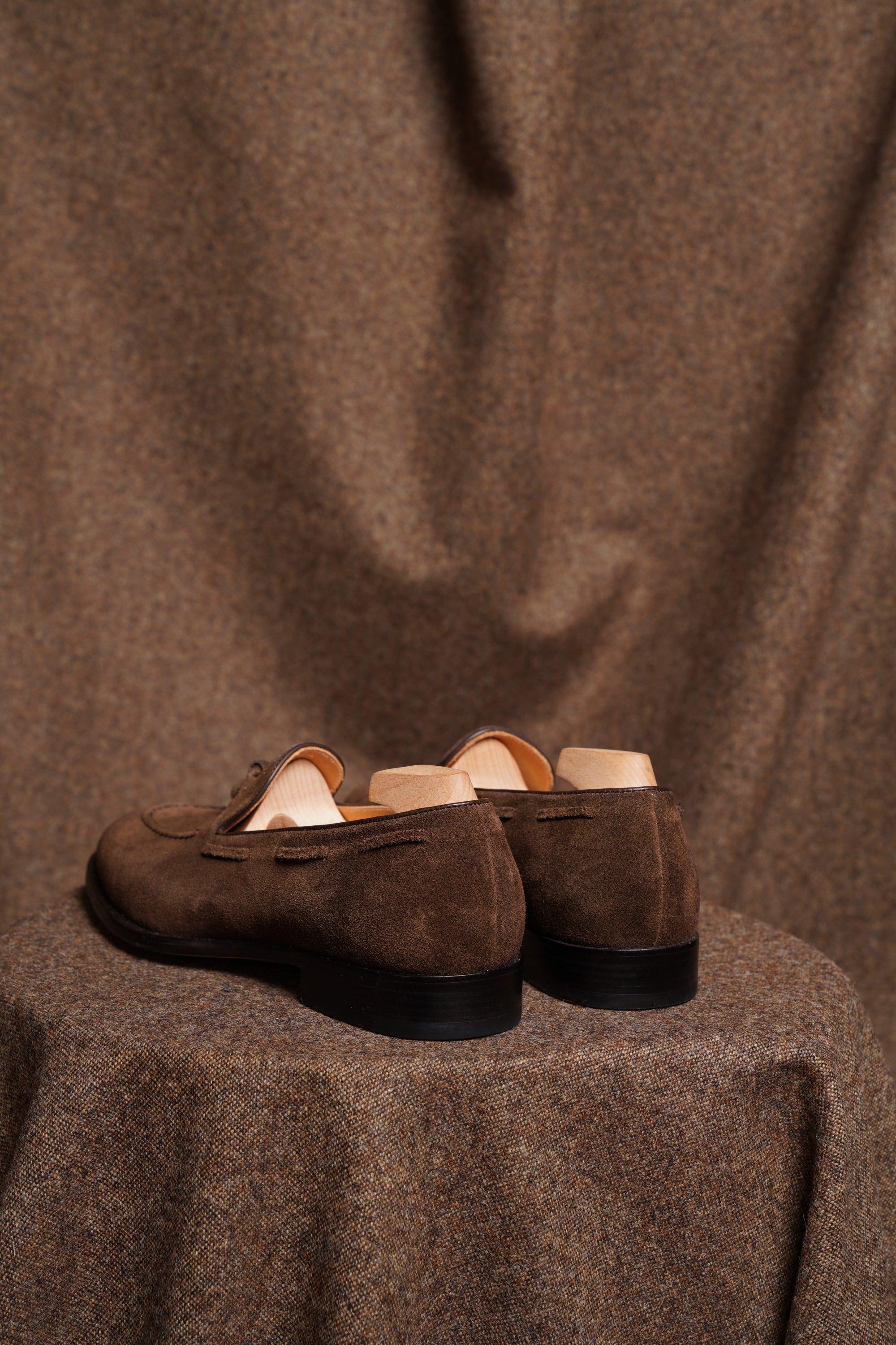 Adamello “Bellagio” Dark Brown Suede Tussel Loafer