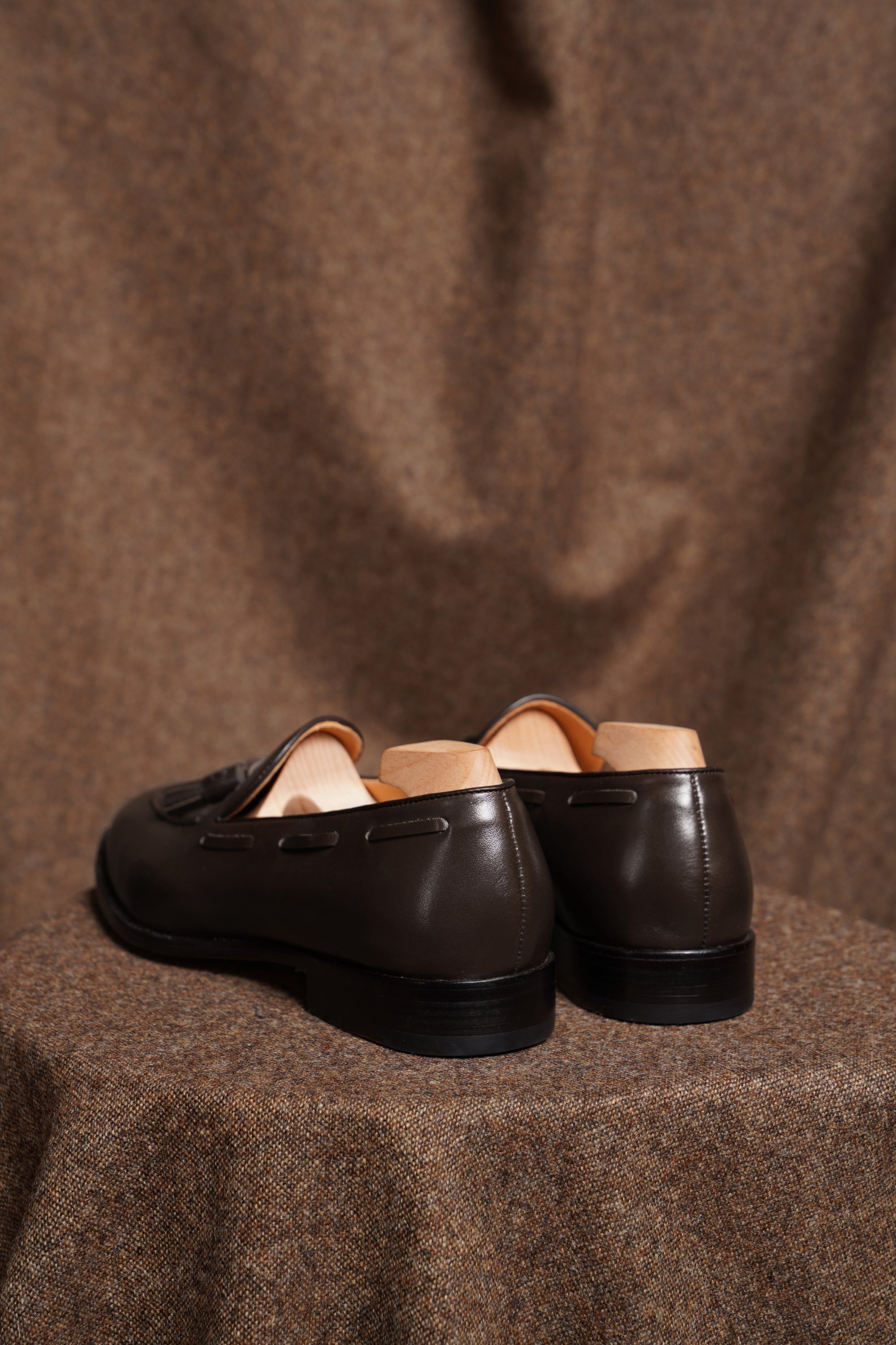 Adamello “Bellagio” Dark Brown Calf Tussel Loafer