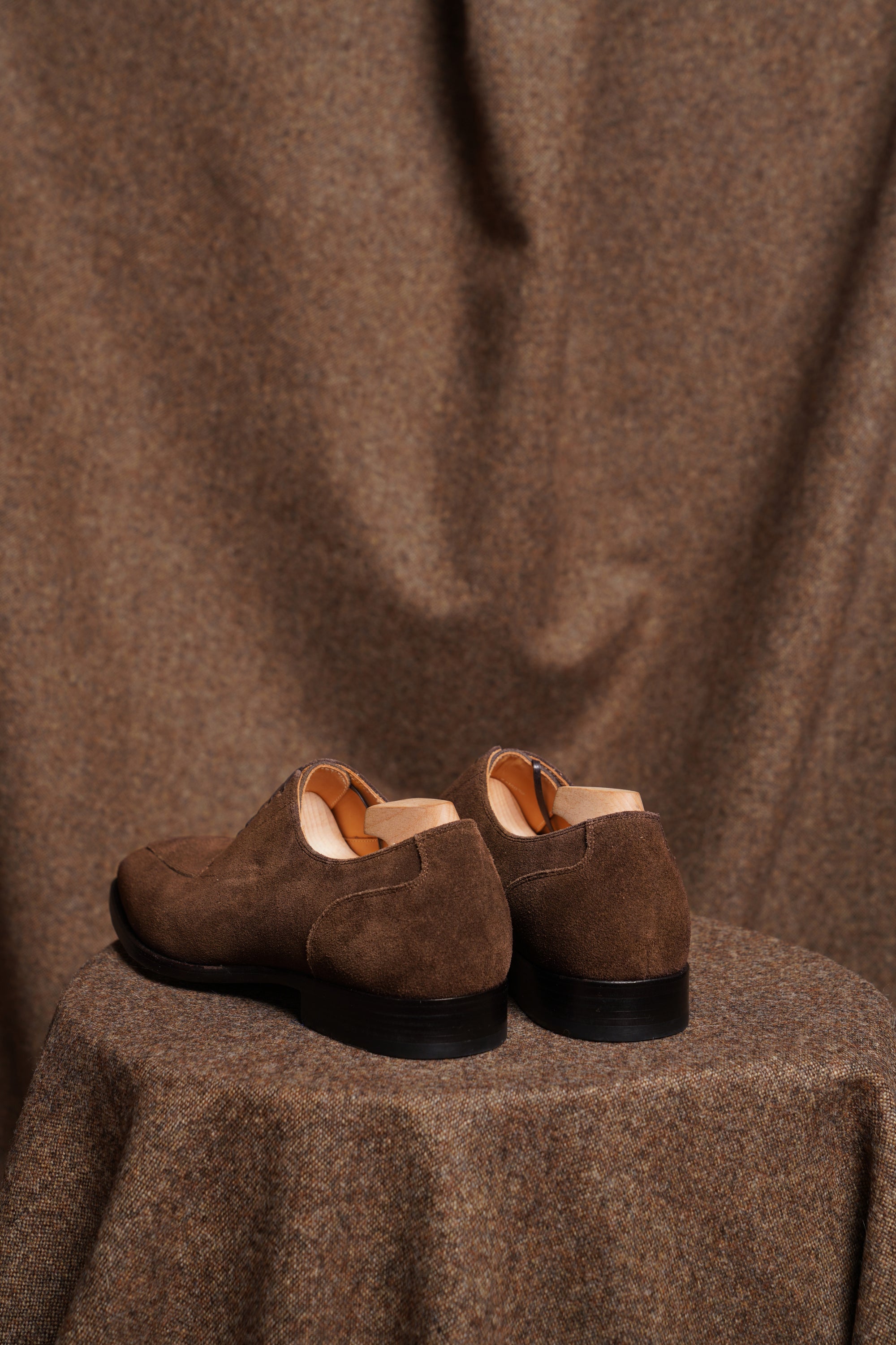 Adamello “Bologna” Dark Brown Suede Split-Toe Derby