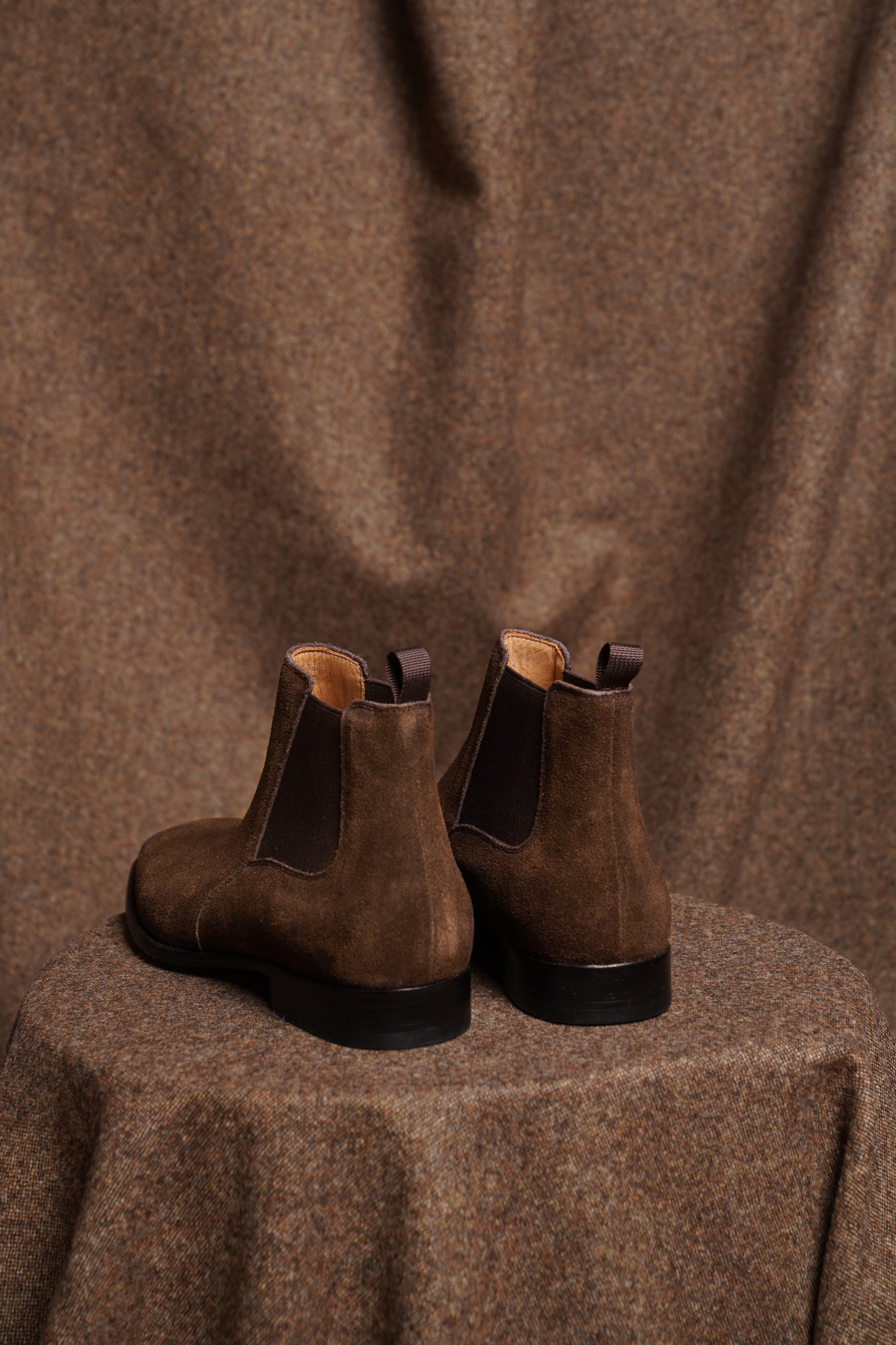 Adamello “Cortina” Dark Brown Suede Chelsea Boot