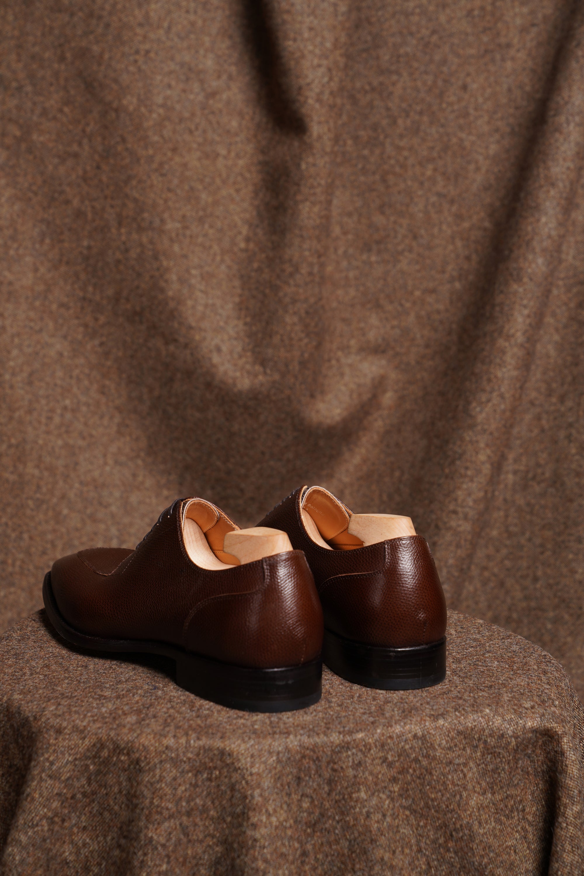 Adamello “Bologna” Brown Top Grain Leather Split-Toe Derby