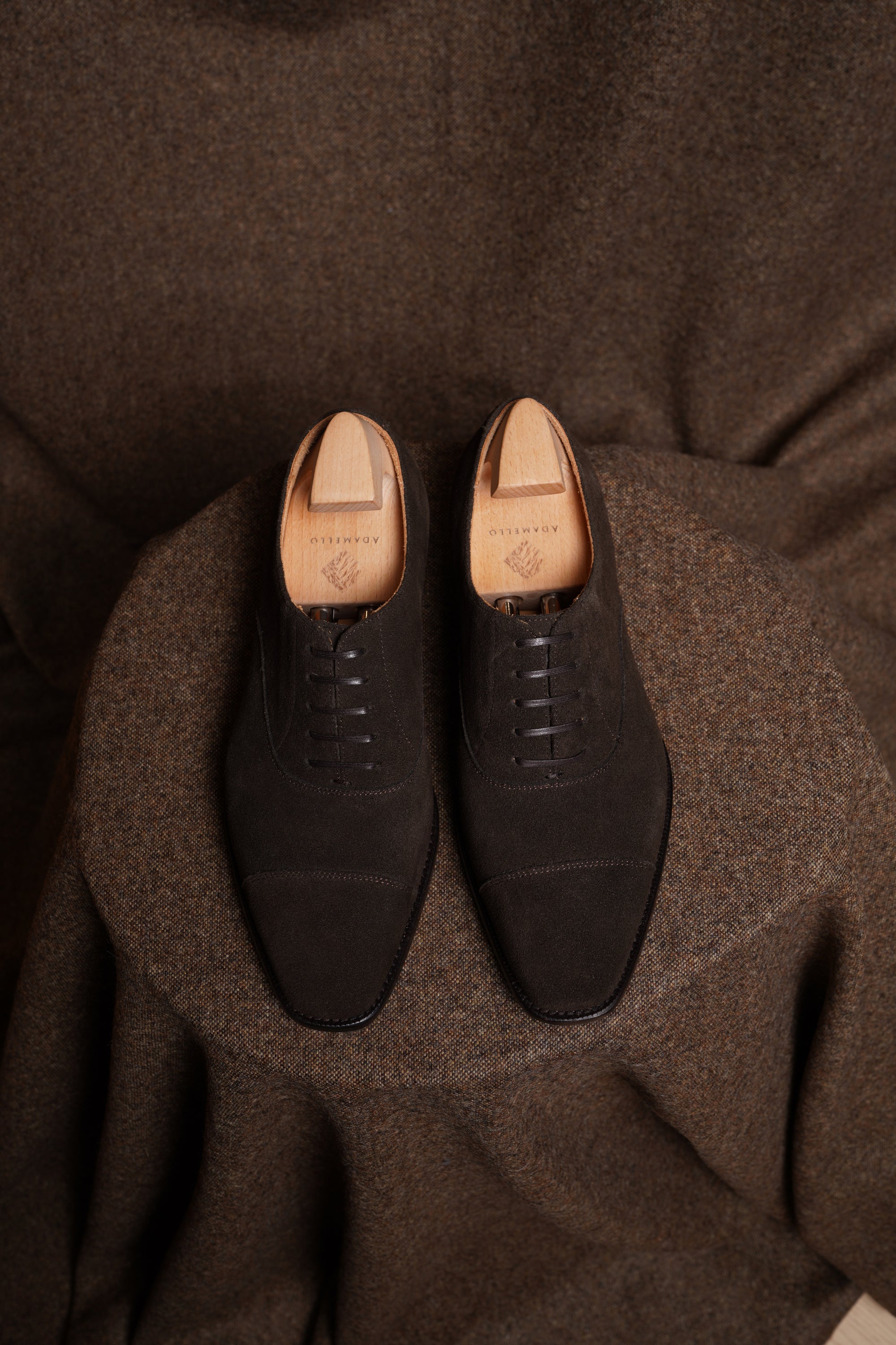 Adamello “Roma” Dark Brown Suede Calf Oxford