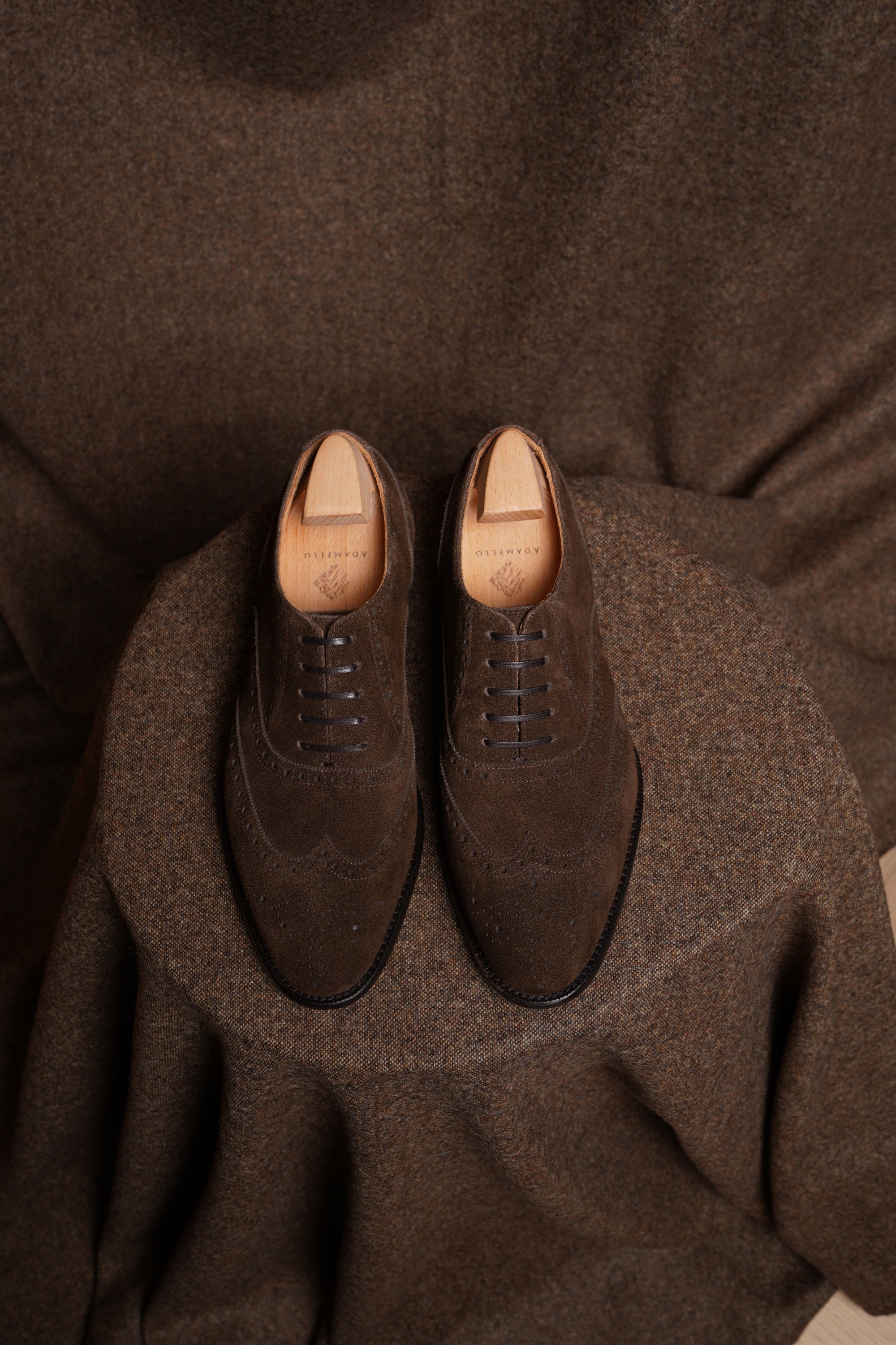 Adamello “Aosta” Brown Suede Brogue