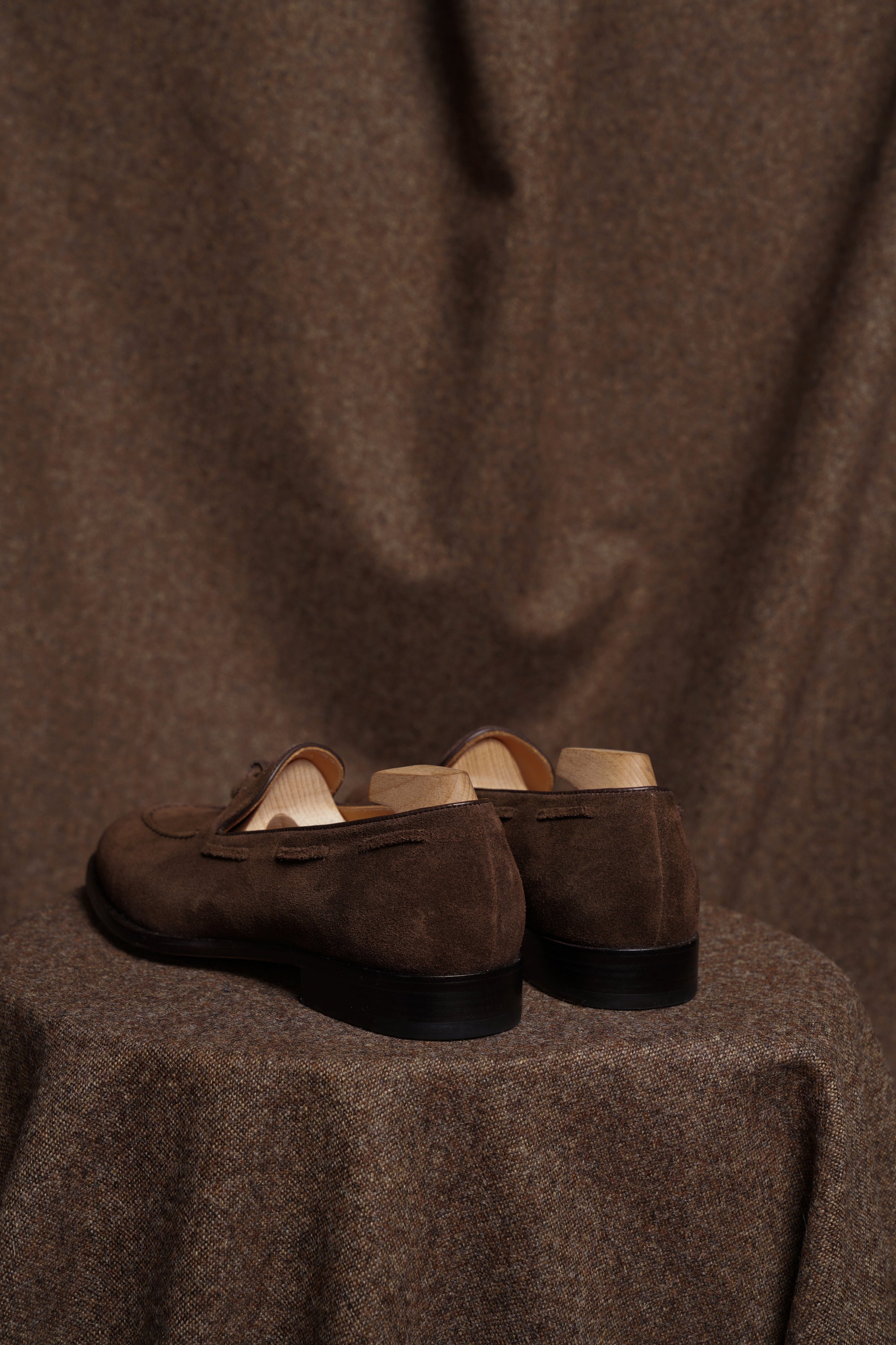 Adamello “Bellagio” Dark Brown Suede Tussel Loafer