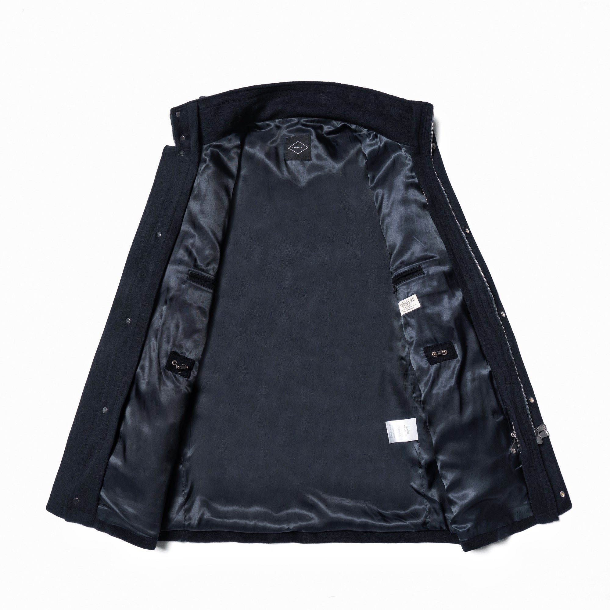 Navy Wool Cashmere Parka #268
