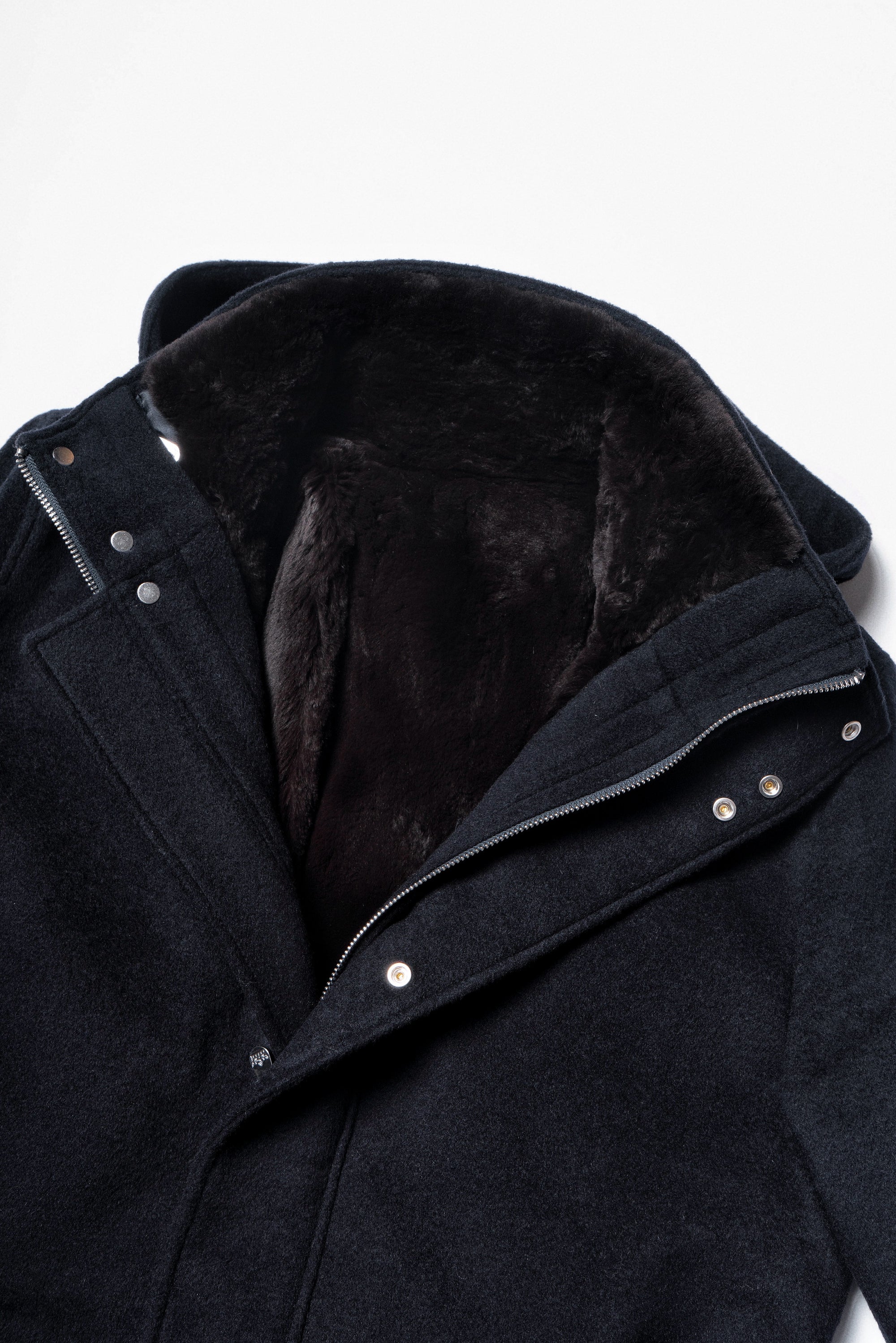 Navy Wool Cashmere Parka #268
