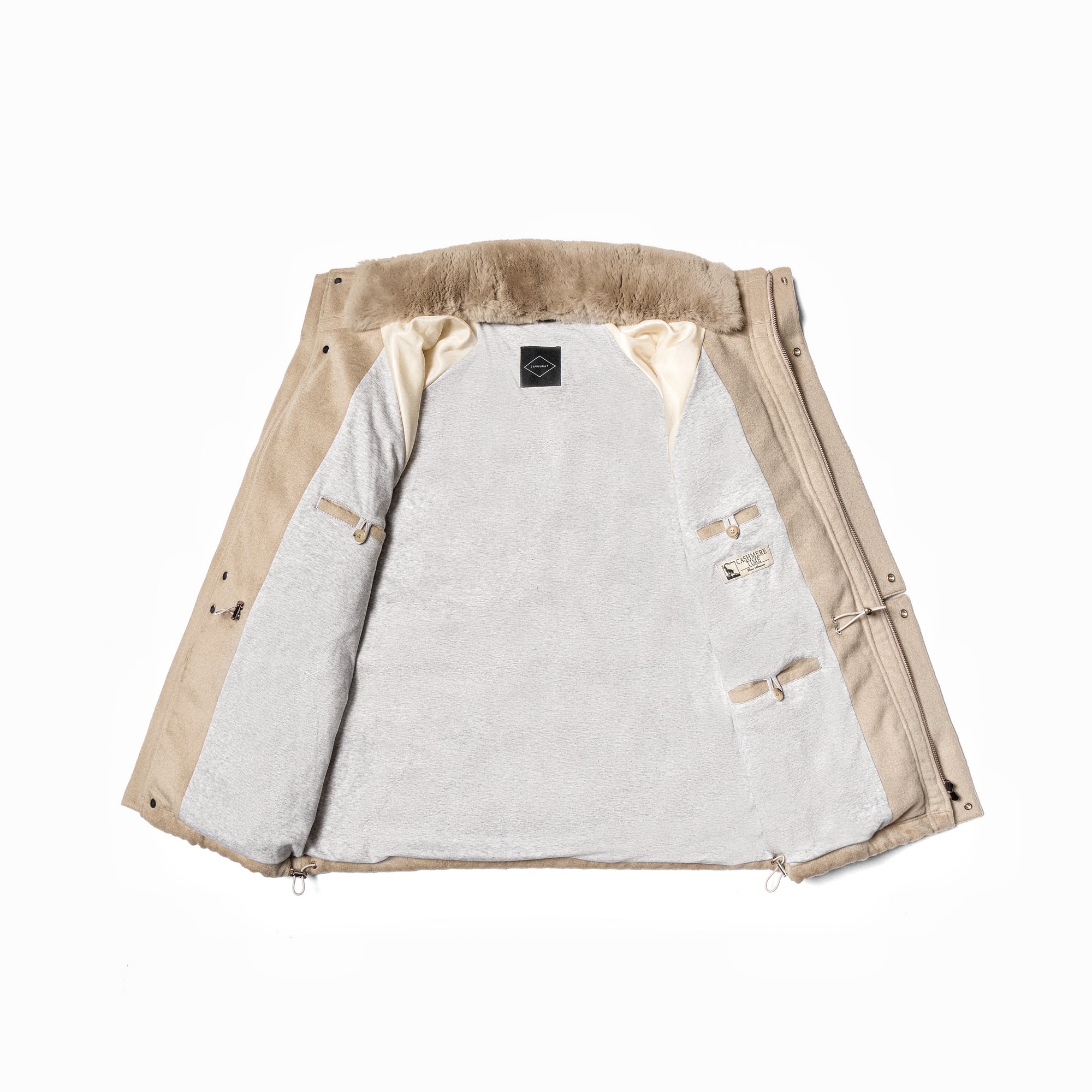Almond Wool Cashmere Down Ski Jacket #267