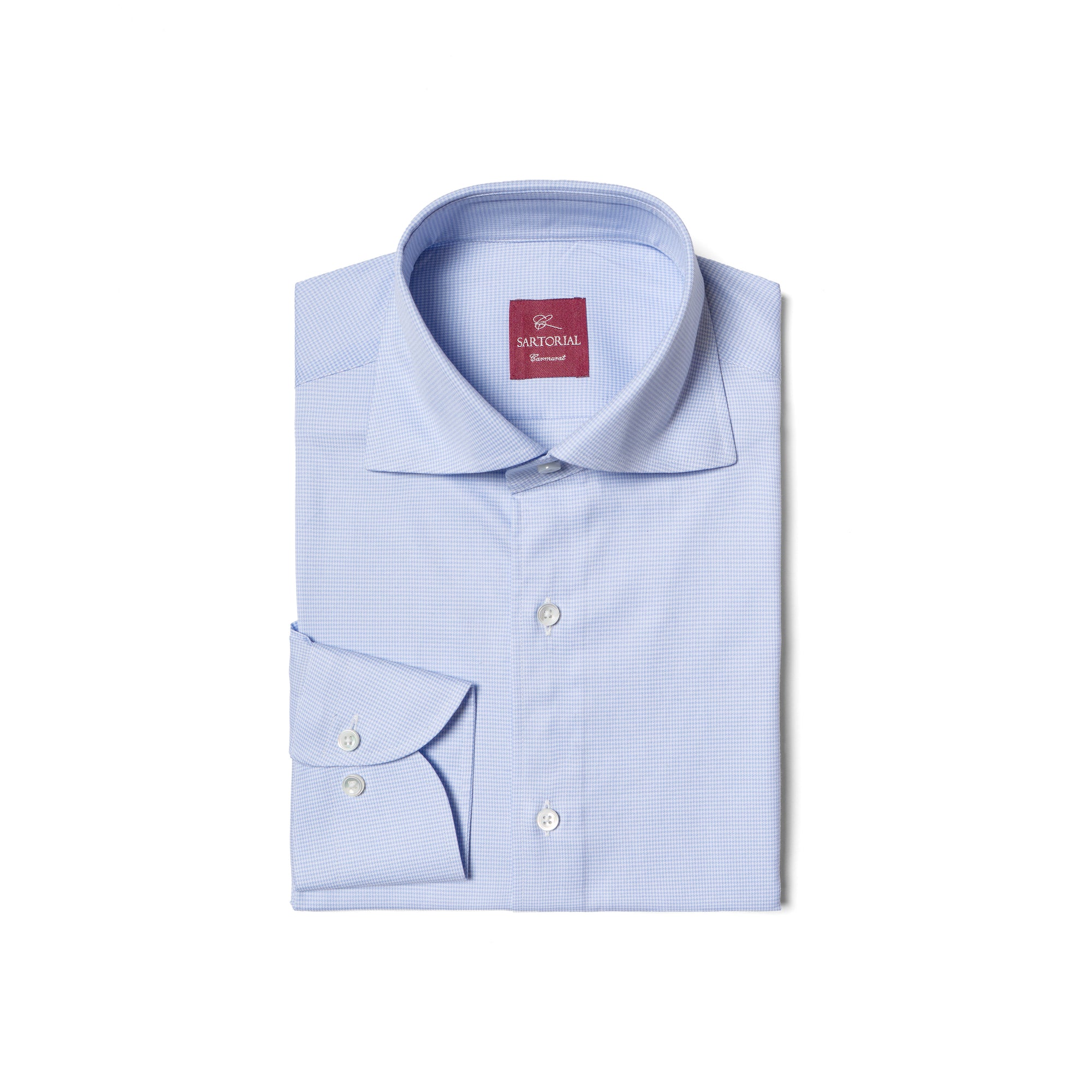 Classic Houndstooth/Stripe Cotton Shirt