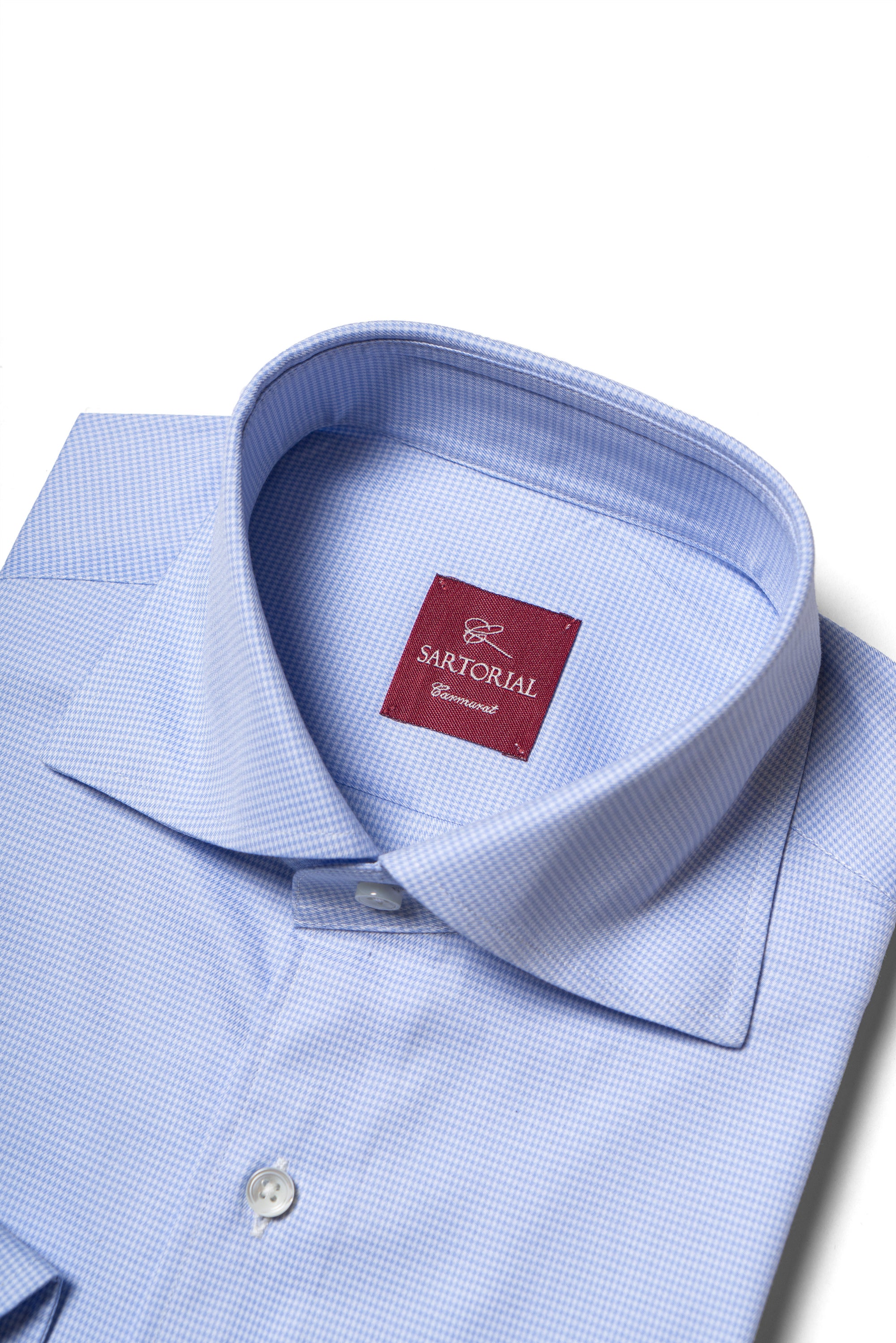 Classic Houndstooth/Stripe Cotton Shirt