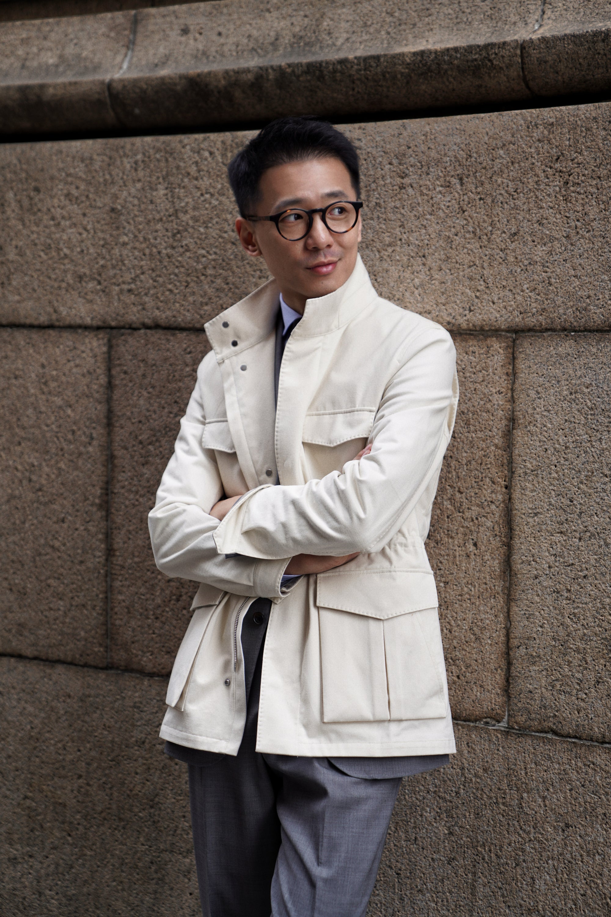 Ivory Cotton M65 Jacket #274