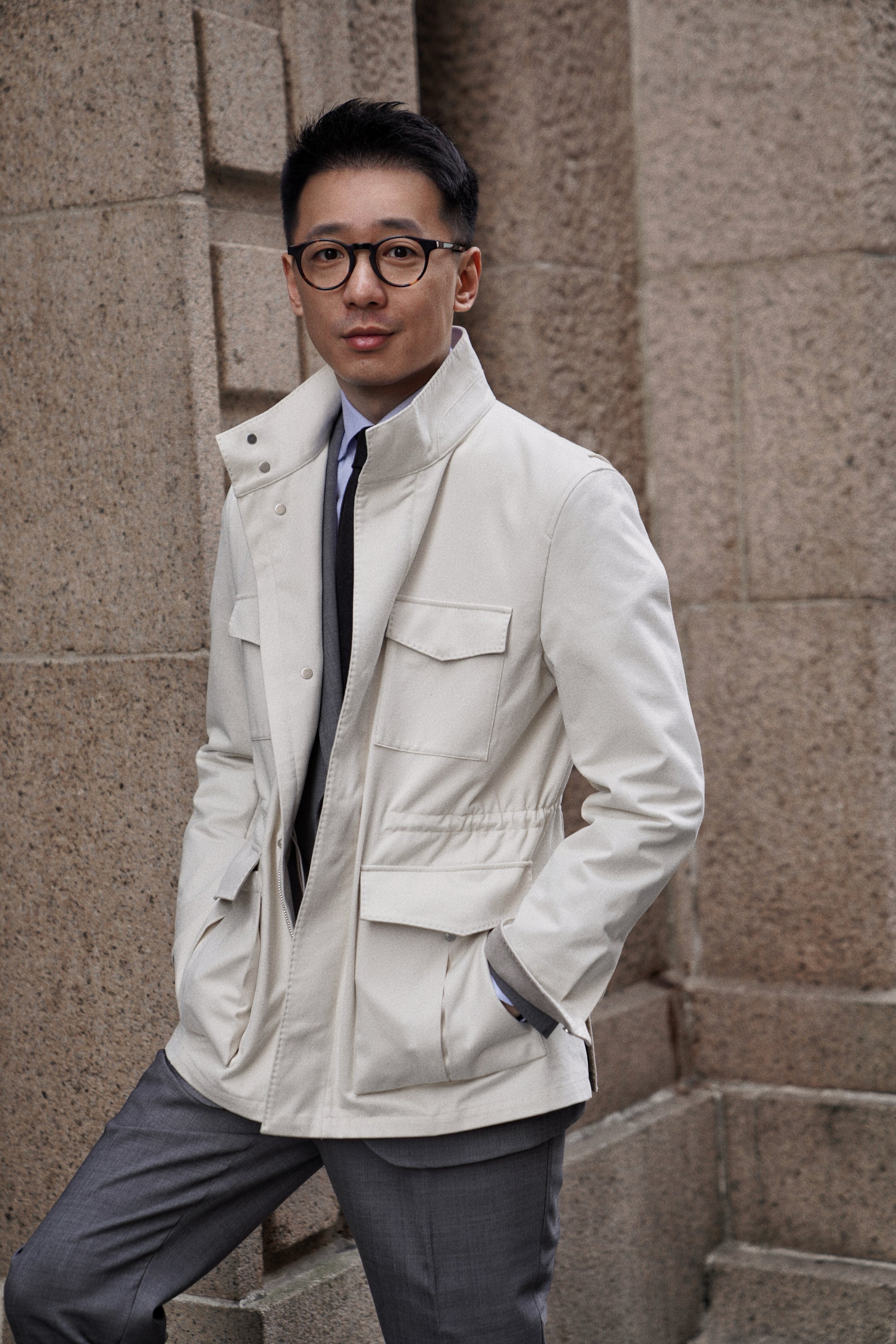 Ivory Cotton M65 Jacket #274