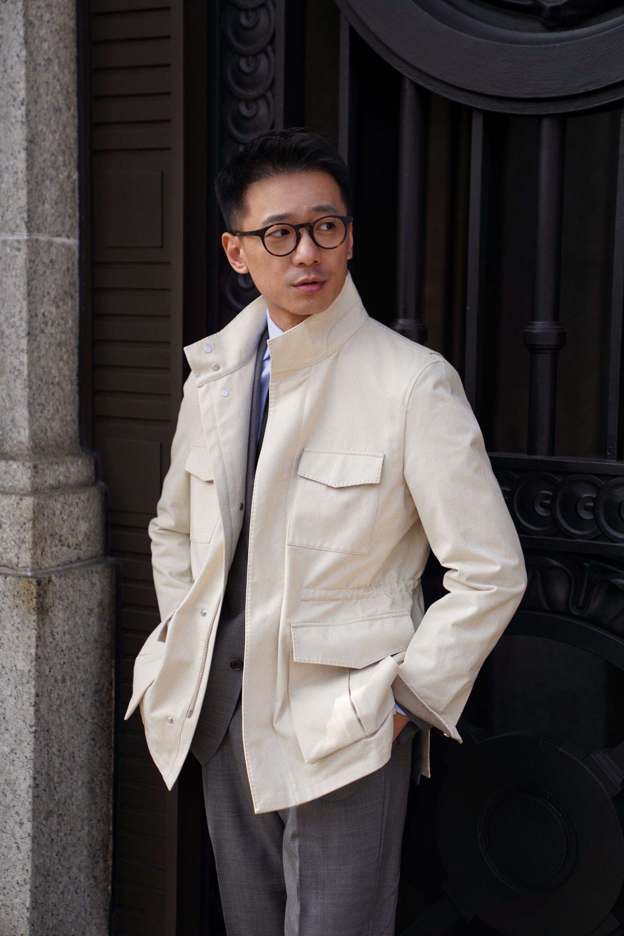 Ivory Cotton M65 Jacket #274