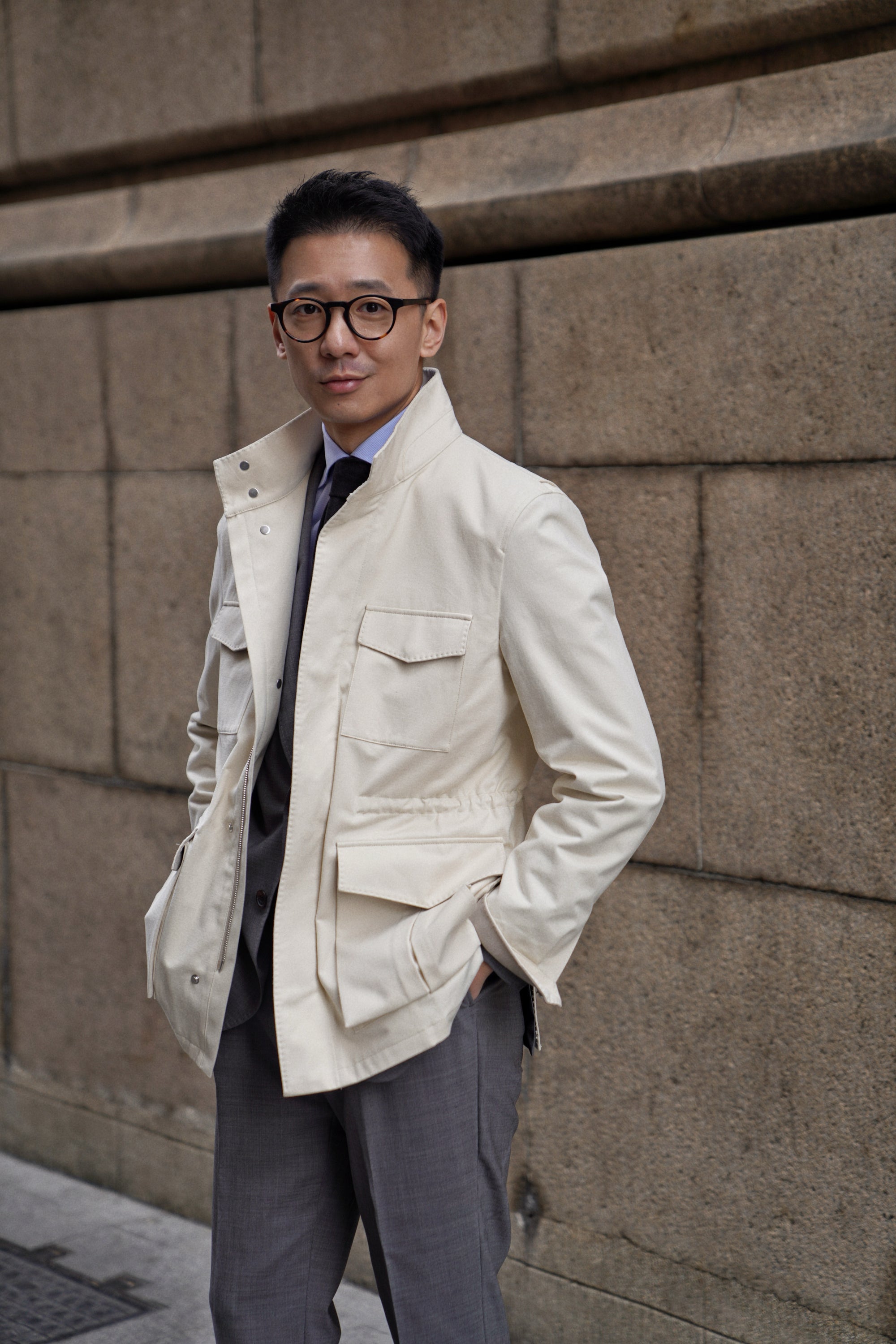 Ivory Cotton M65 Jacket #274