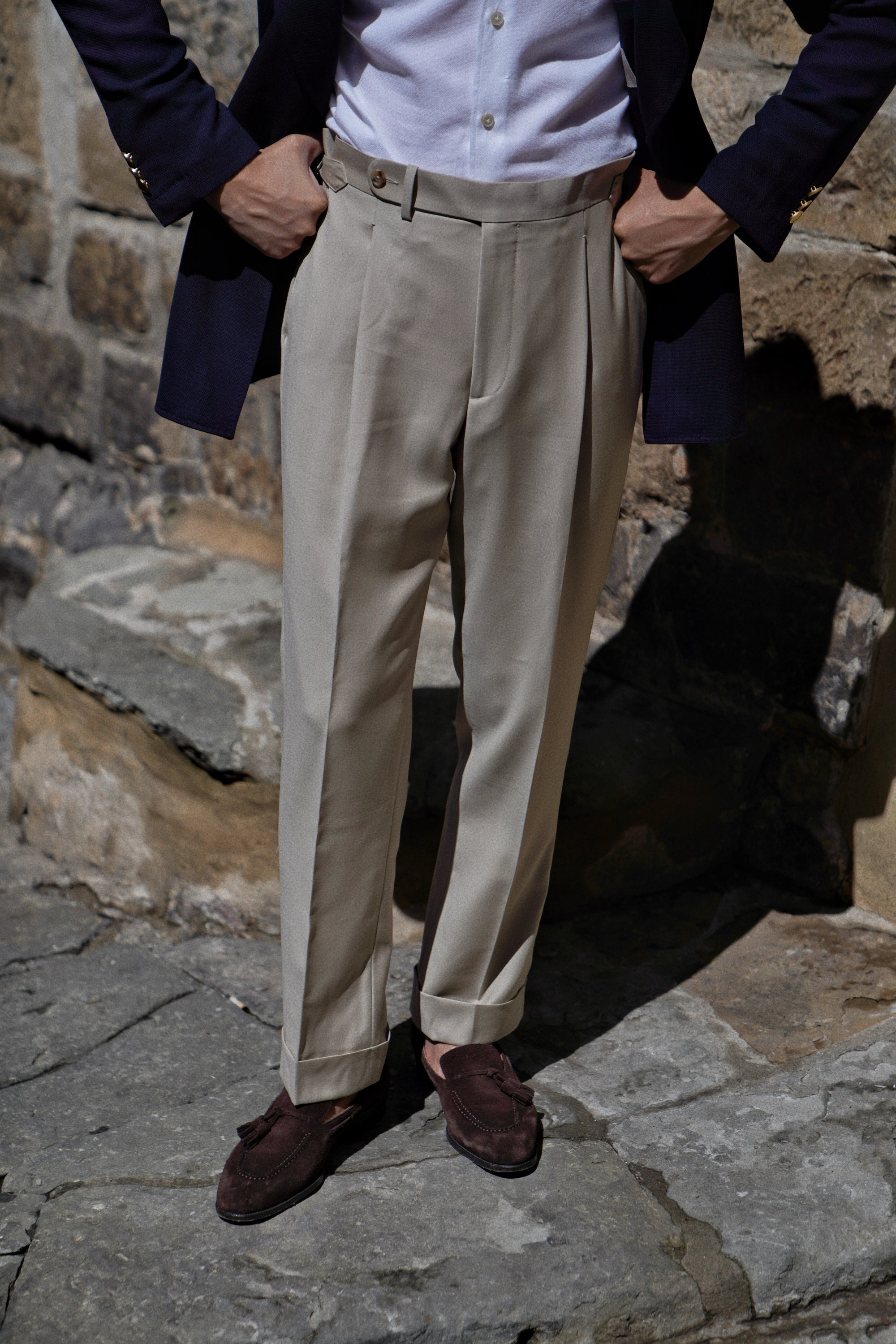 Khaki Wool Trousers #630