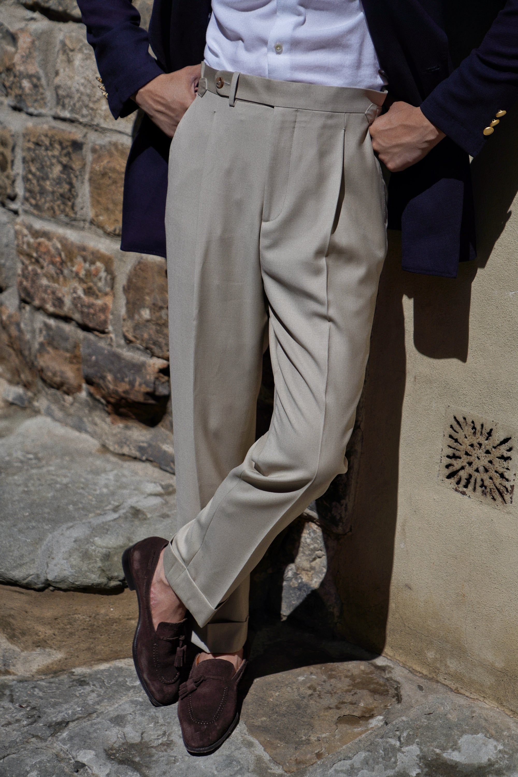 Khaki Wool Trousers #630