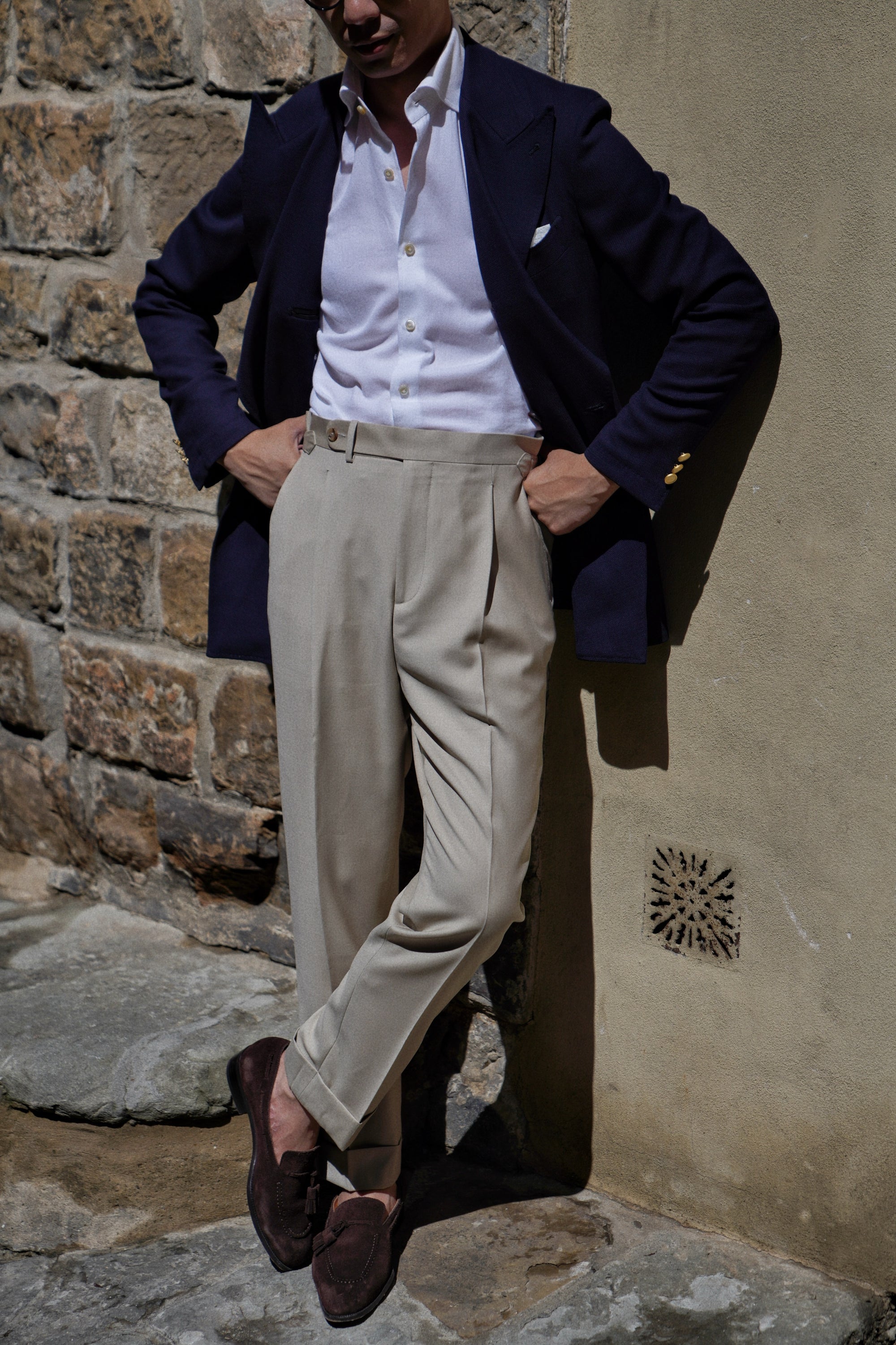 Khaki Wool Trousers #630