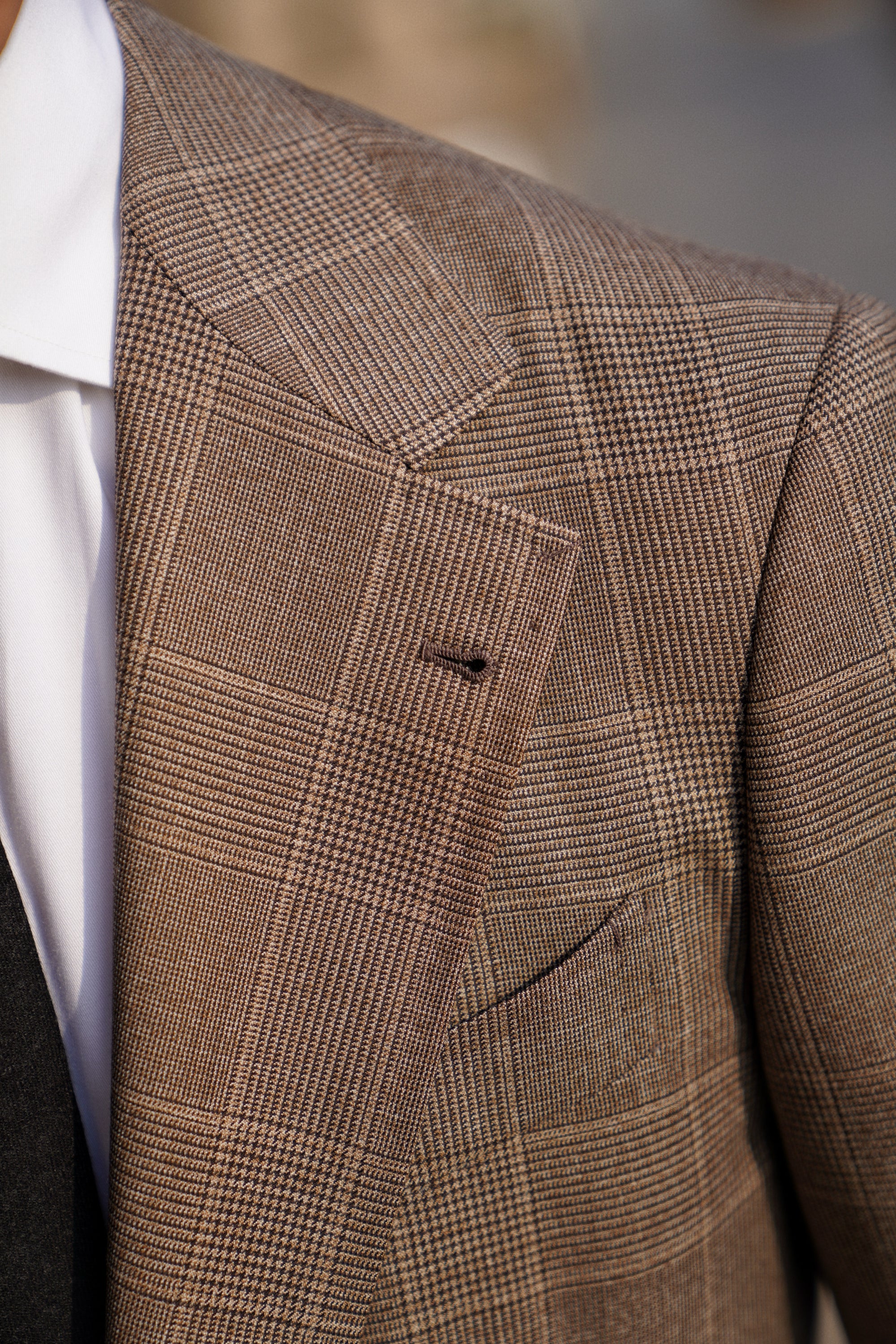 MTO Mocha Glen Check 17 Micron 130s Suit #421