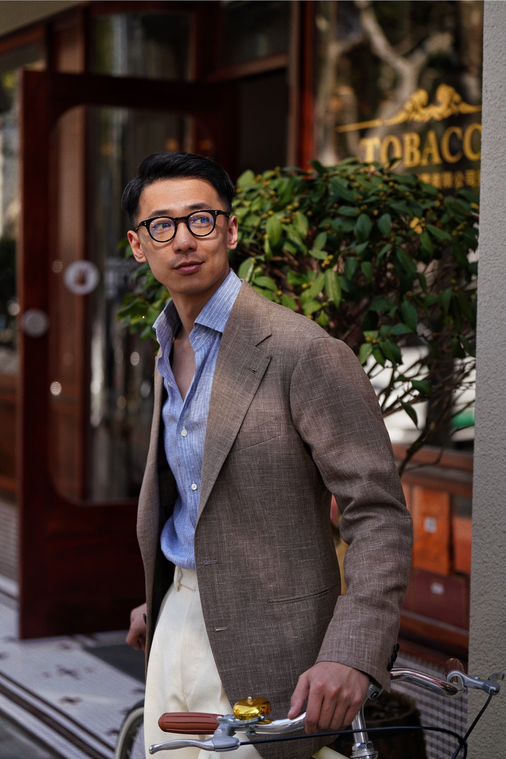 MTO Mocha Silk Linen Wool Jacket
